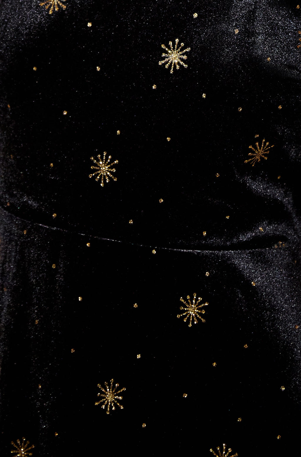 Yumi Black Velvet Midi Dress With Starburst Foil Print