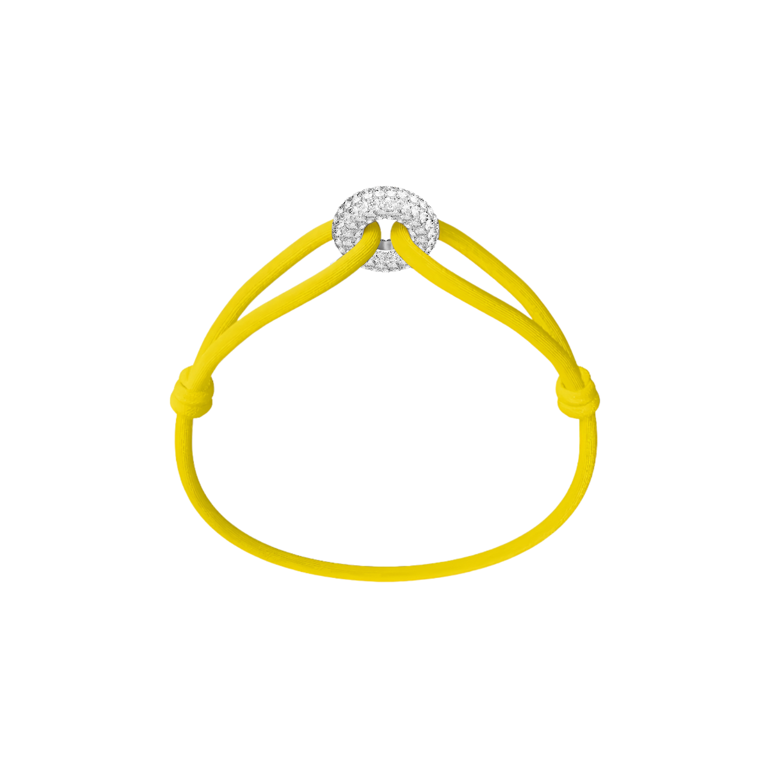 Silver Soho Pavé Cord Bracelet