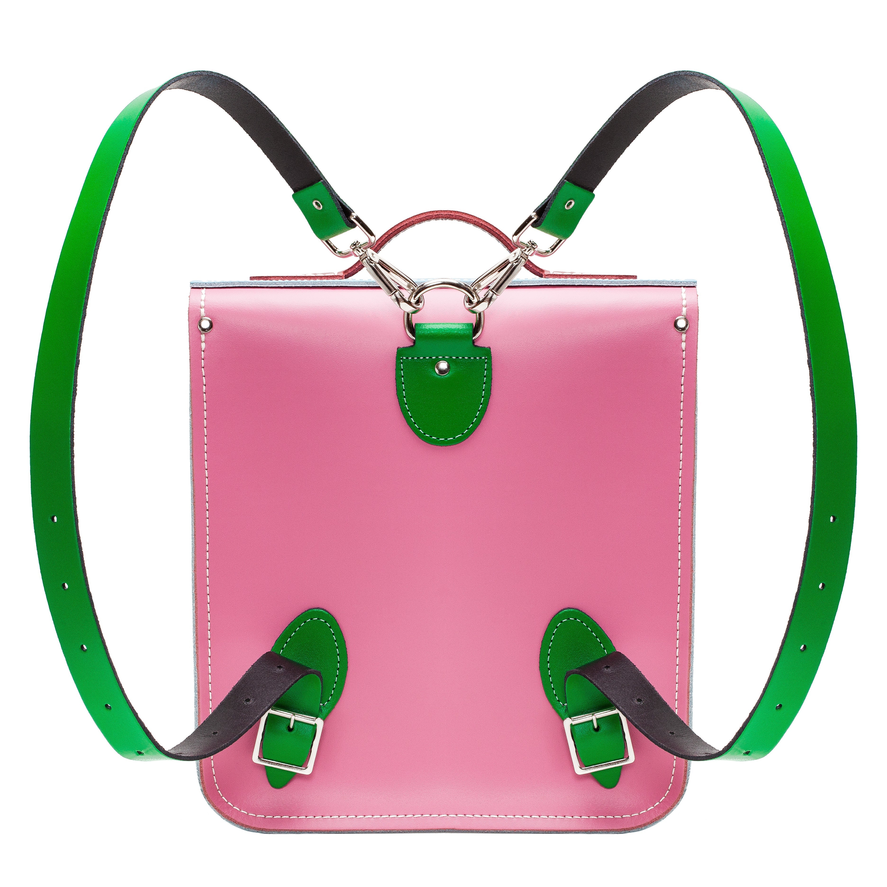 Handmade Leather City Backpack - Classic Kaleidoscope