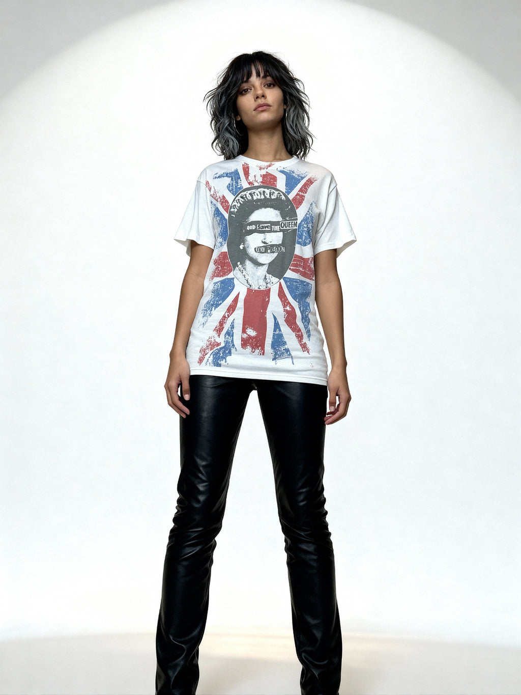 Vintage 1990's God Save The Queen - Sex Pistols Rock / Band T Shirt UK 8 - 12