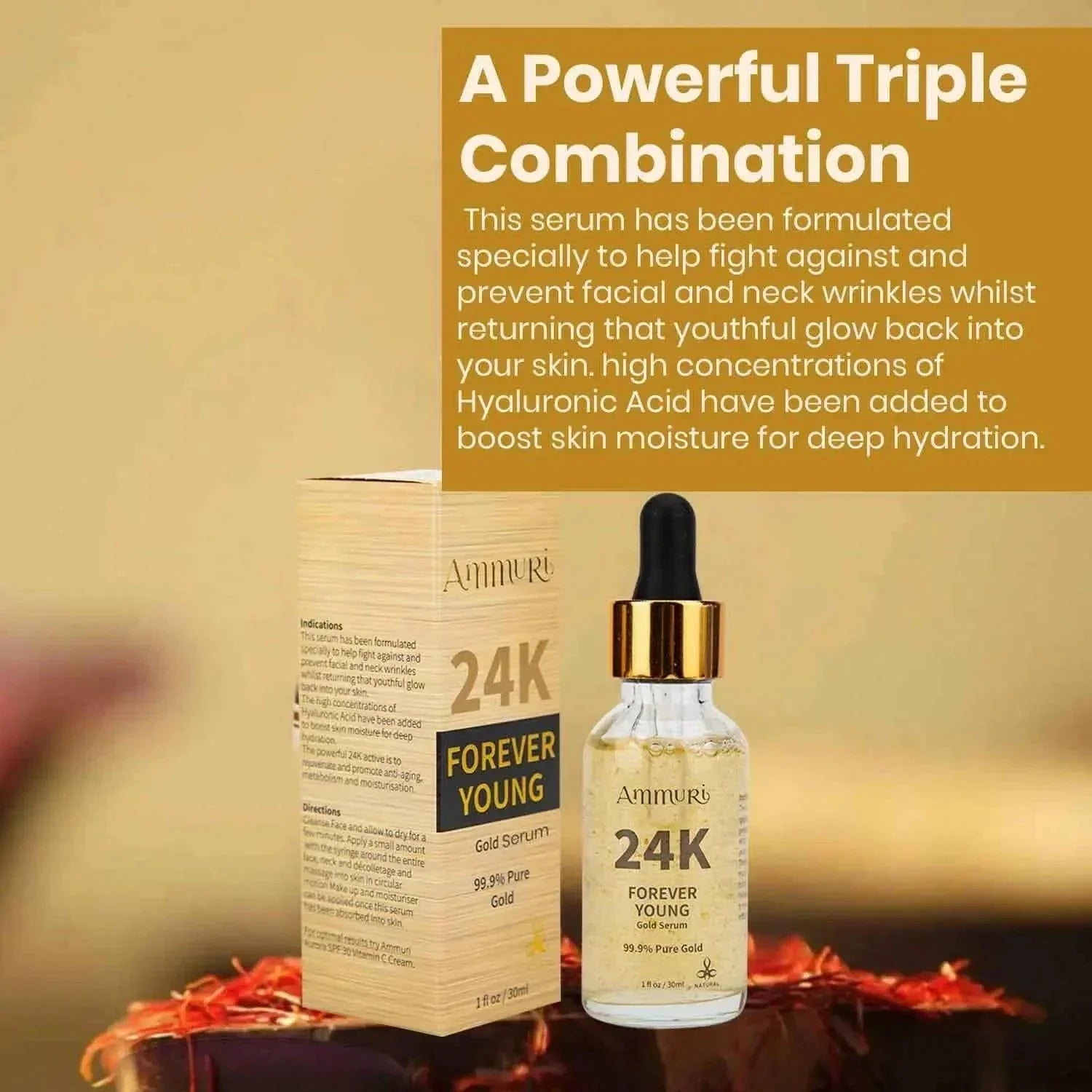 Ammuri 24K Gold Face Serum – Radiance & Anti-Aging Boost