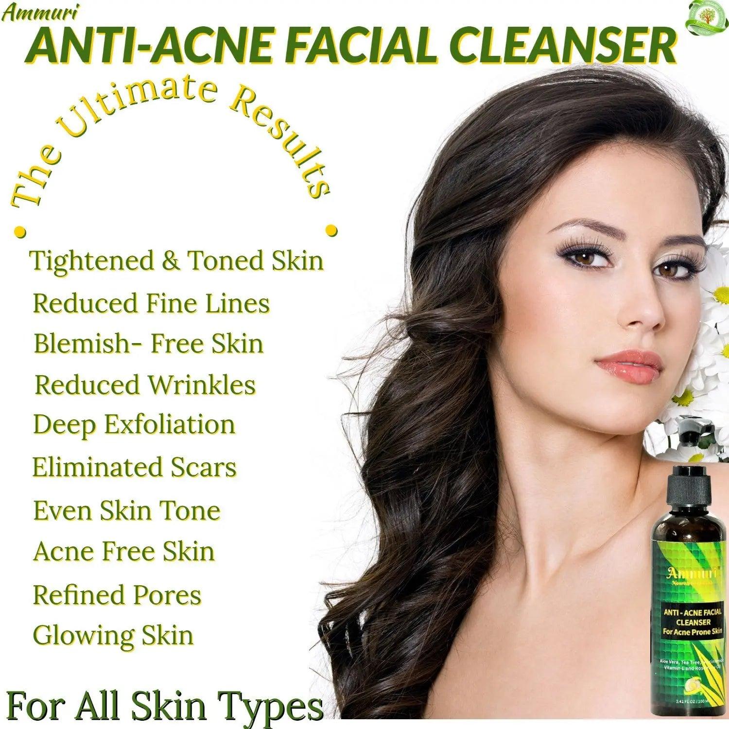Ammuri Anti Acne Facial Cleanser for Acne Prone Skin
