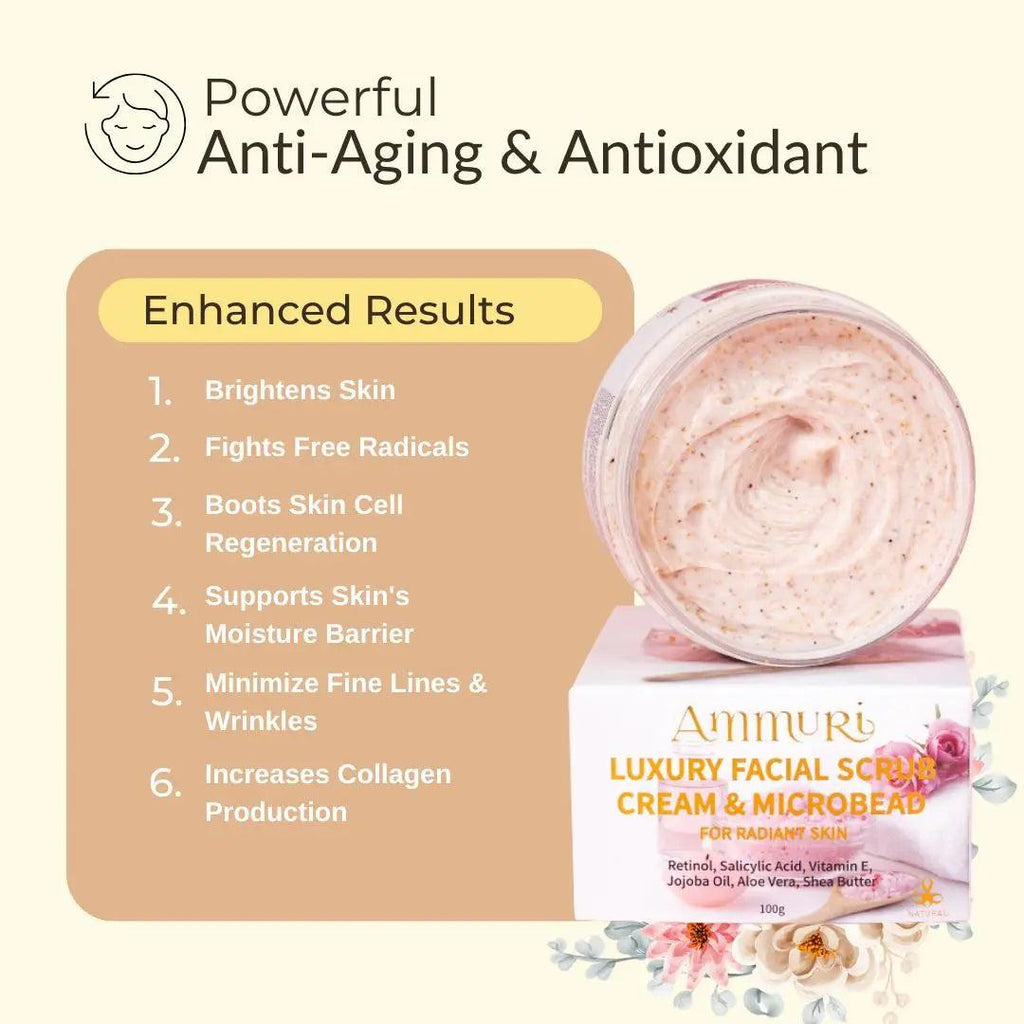 Ammuri Luxury Retinal Facial Scrub Cream for Radiant Skin