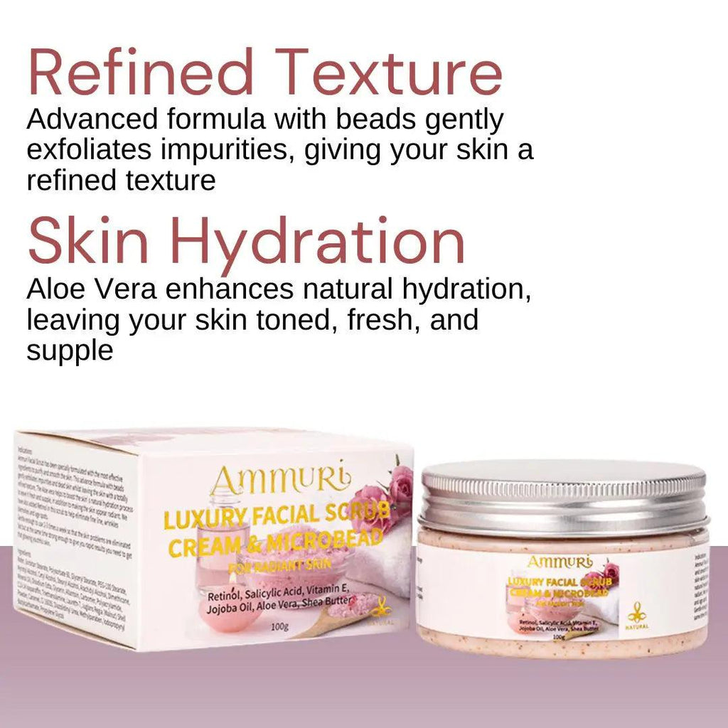 Ammuri Luxury Retinal Facial Scrub Cream for Radiant Skin