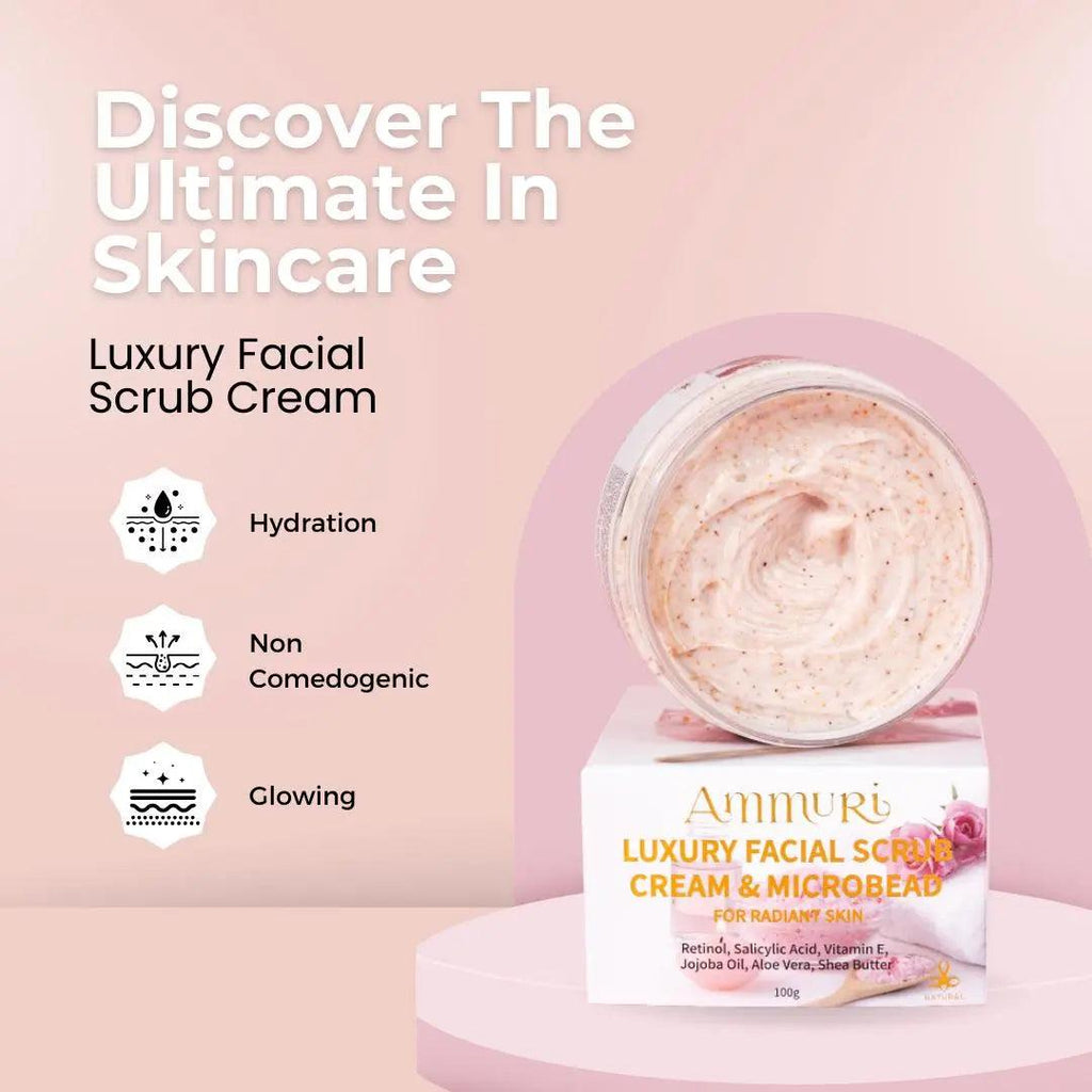 Ammuri Luxury Retinal Facial Scrub Cream for Radiant Skin