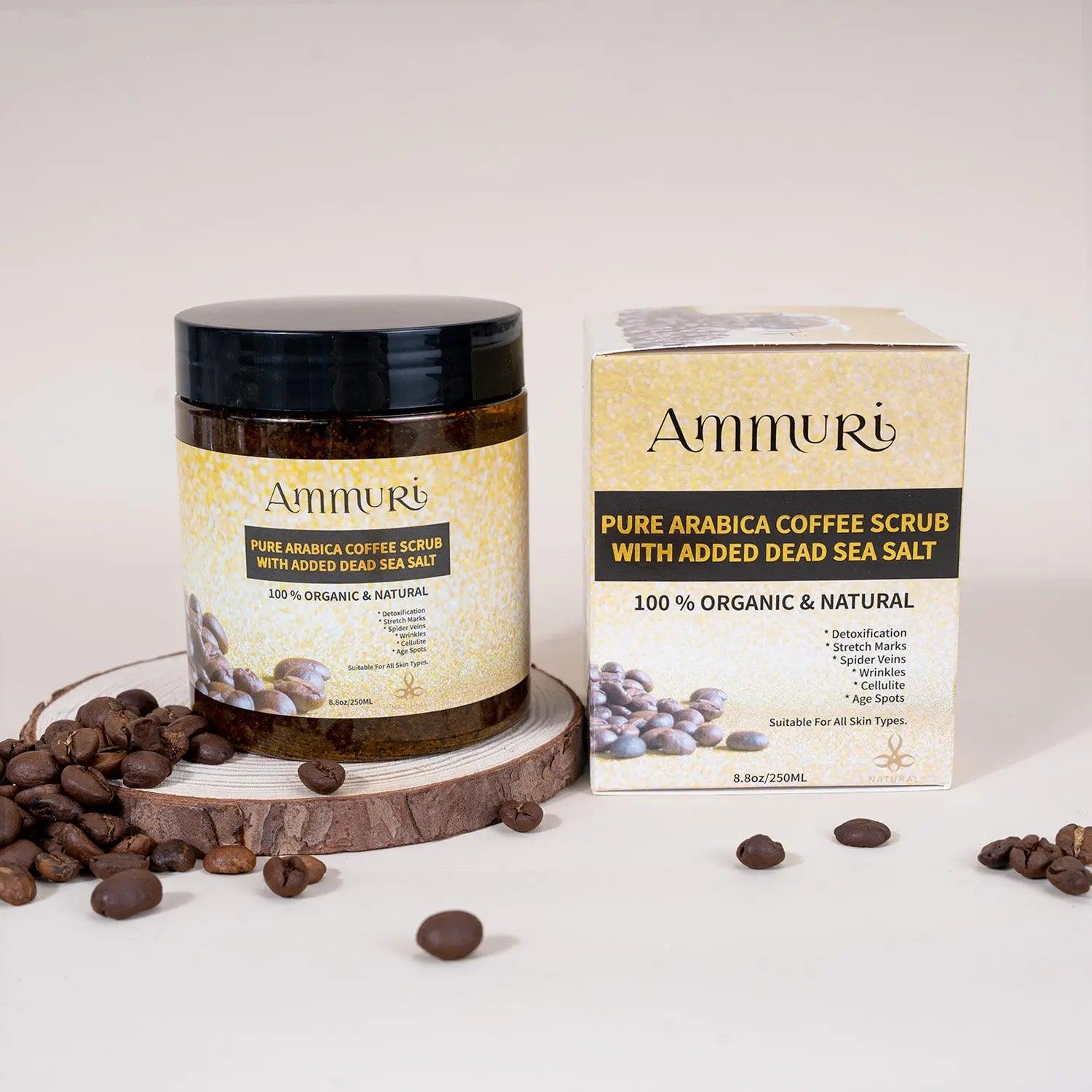 Ammuri Organic Coffee Body Scrub with Dead Sea Salt