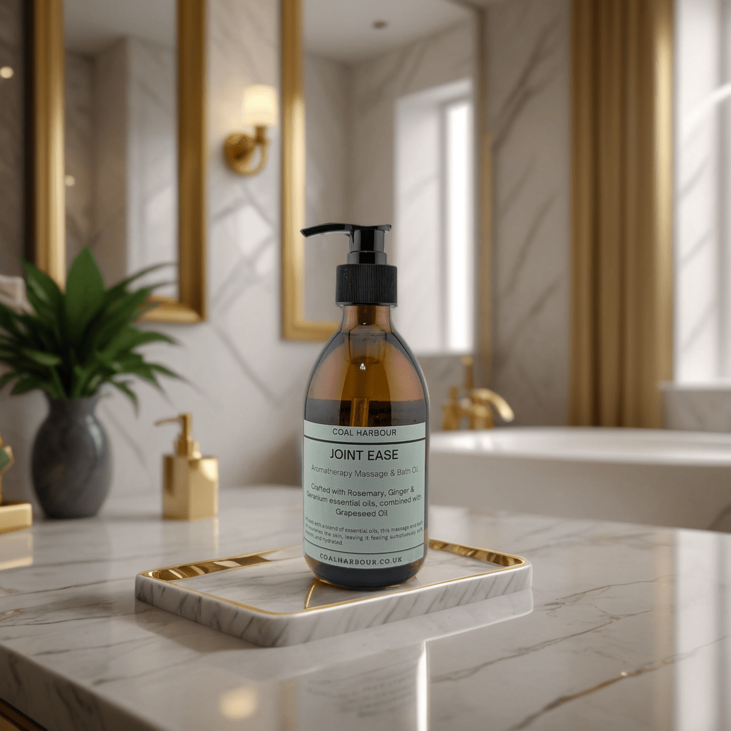 Aromatherapy Massage and Bath Oil - Joint Ease with Rosemary, Ginger & Geranium Essential Oils