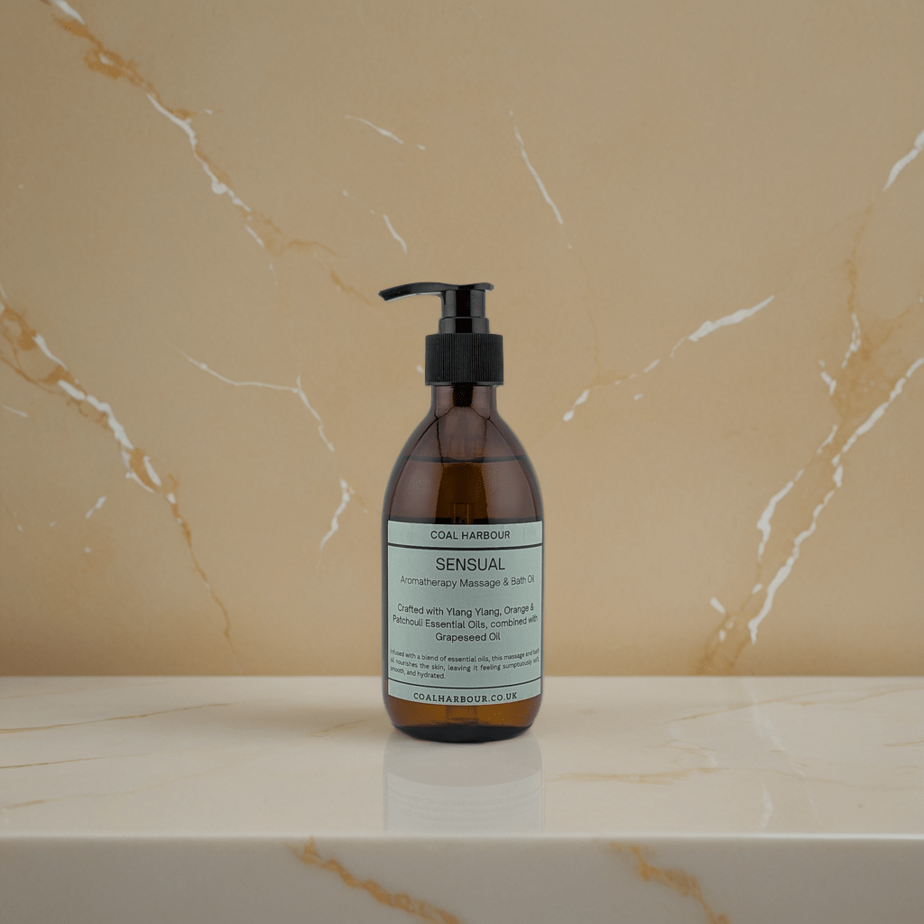 Aromatherapy Massage and Bath Oil - Sensual with Ylang Ylang, Orange & Patchouli Essential Oils