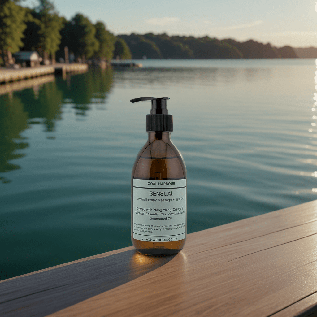 Aromatherapy Massage and Bath Oil - Sensual with Ylang Ylang, Orange & Patchouli Essential Oils