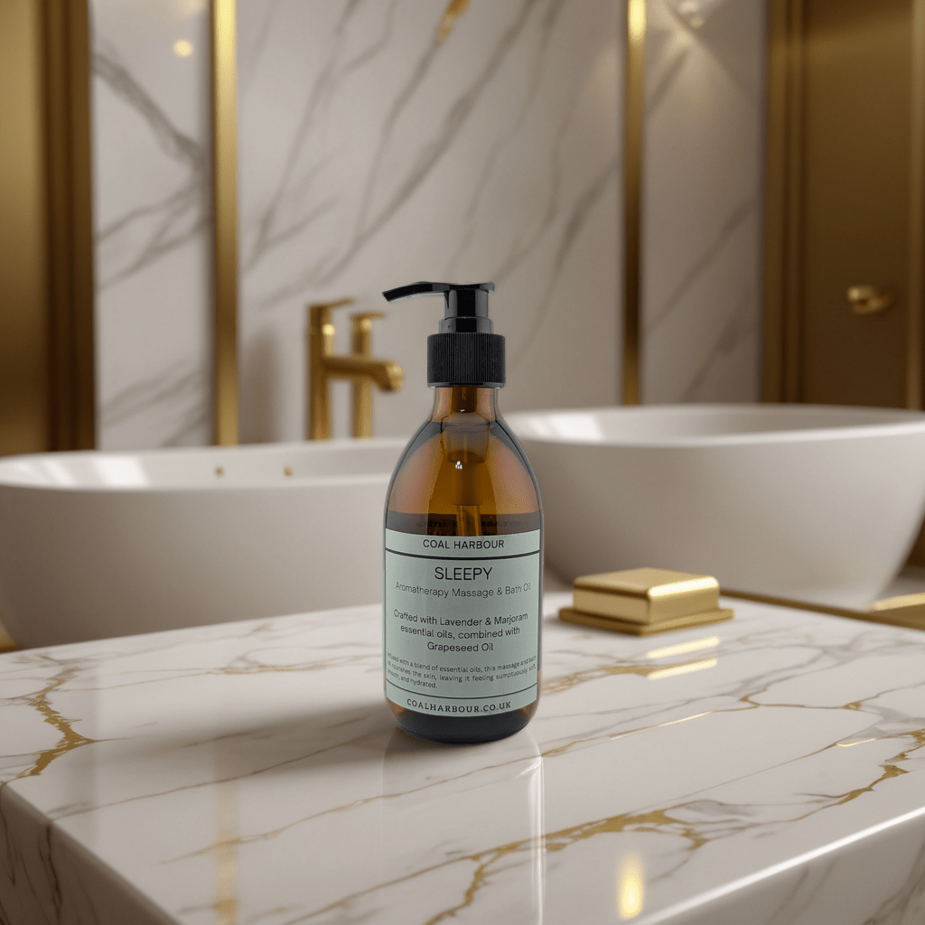 Aromatherapy Massage and Bath Oil - Sleepy With Lavender & Marjoram Essential Oils