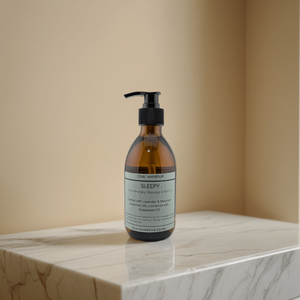 Aromatherapy Massage and Bath Oil - Sleepy With Lavender & Marjoram Essential Oils