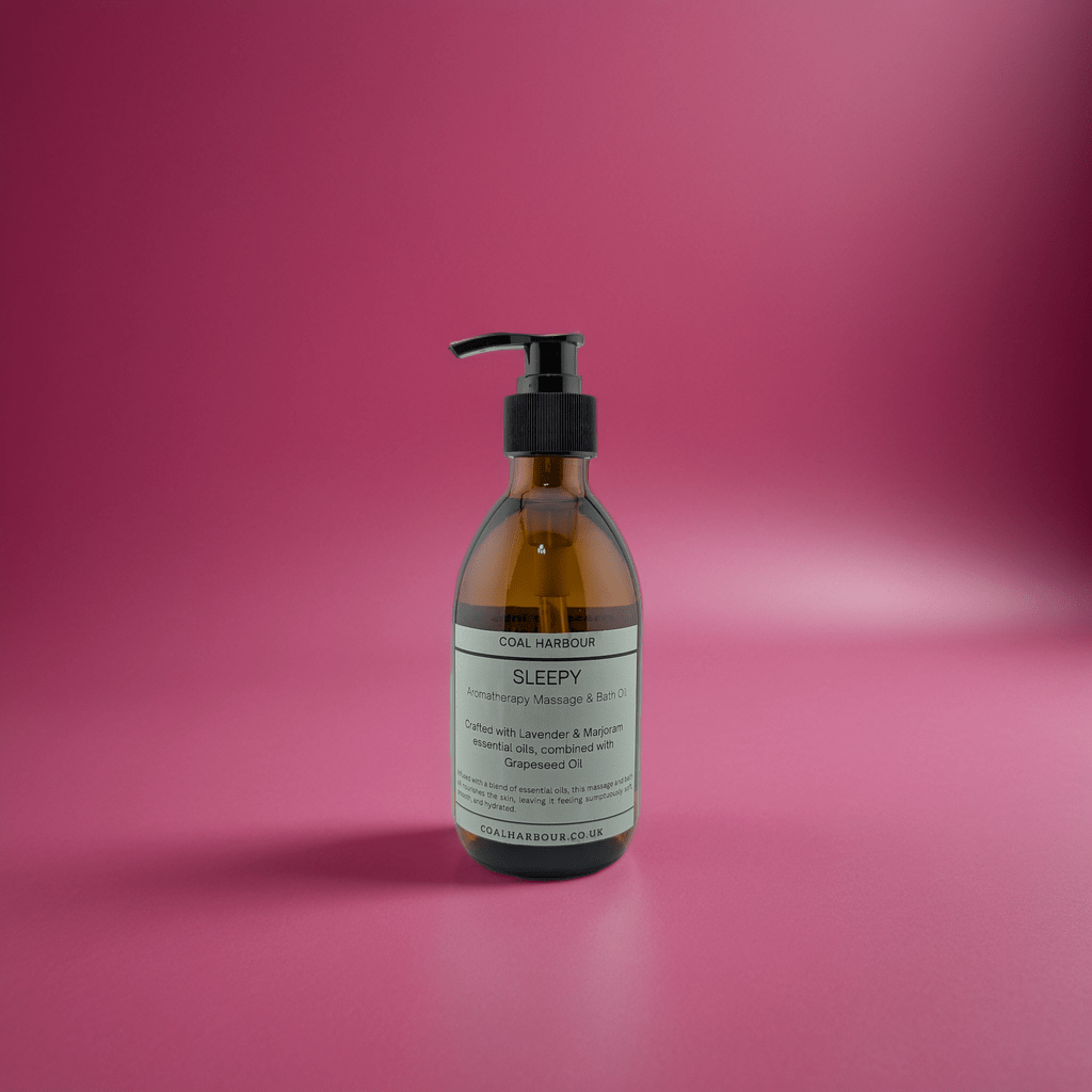 Aromatherapy Massage and Bath Oil - Sleepy With Lavender & Marjoram Essential Oils