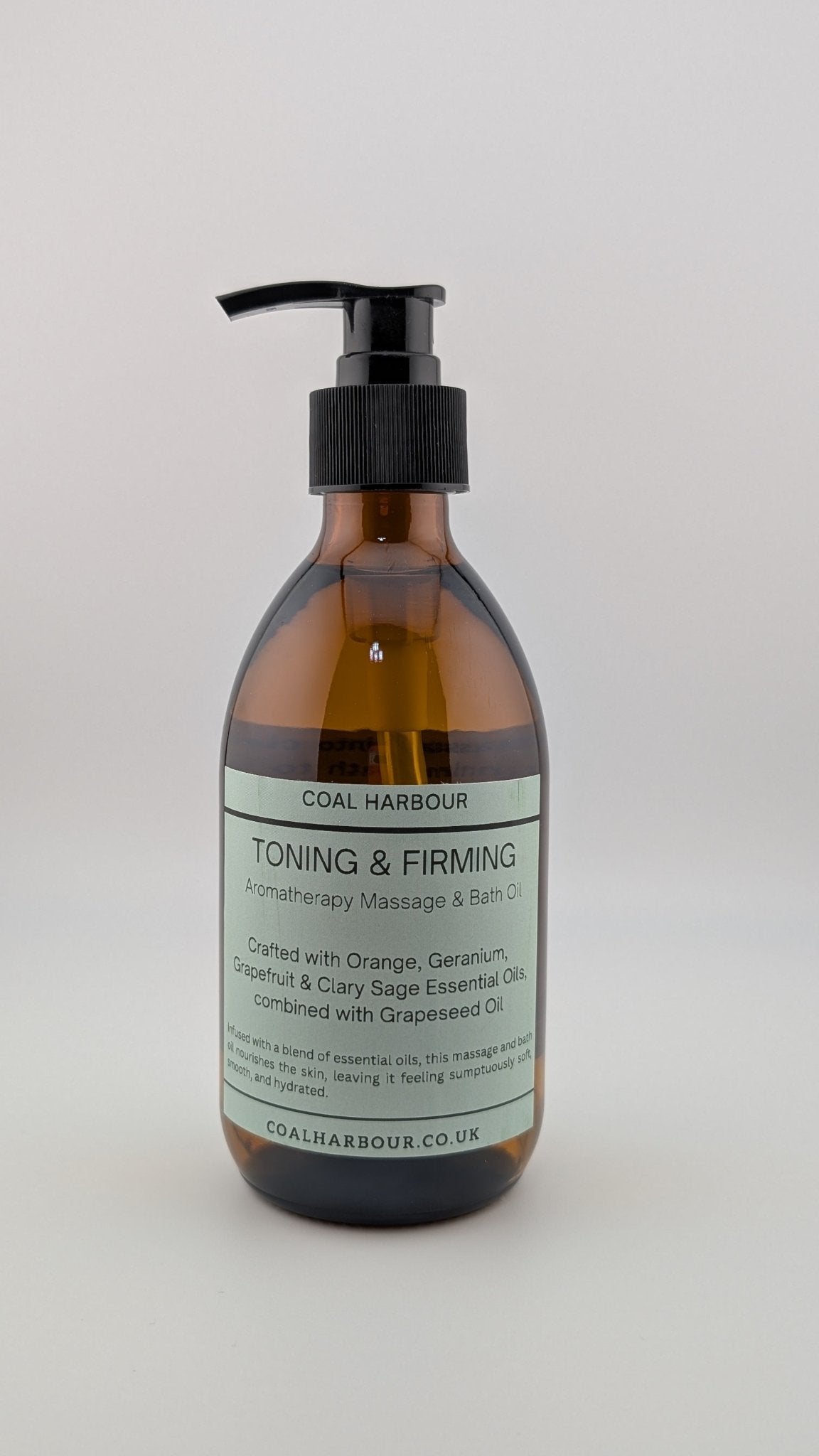 Aromatherapy Massage and Bath Oil - Toning & Firming With Orange, Grapefruit, Geranium & Clary Sage Essential Oils