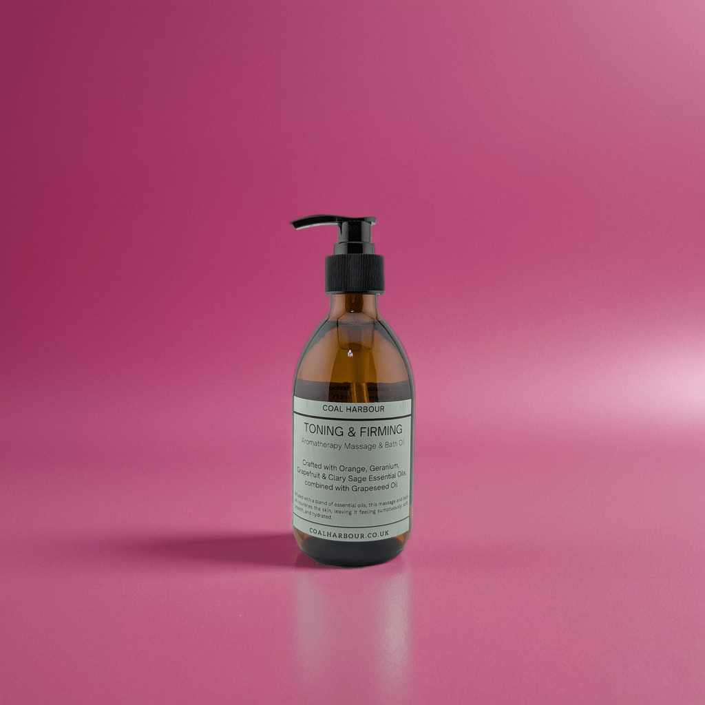 Aromatherapy Massage and Bath Oil - Toning & Firming With Orange, Grapefruit, Geranium & Clary Sage Essential Oils