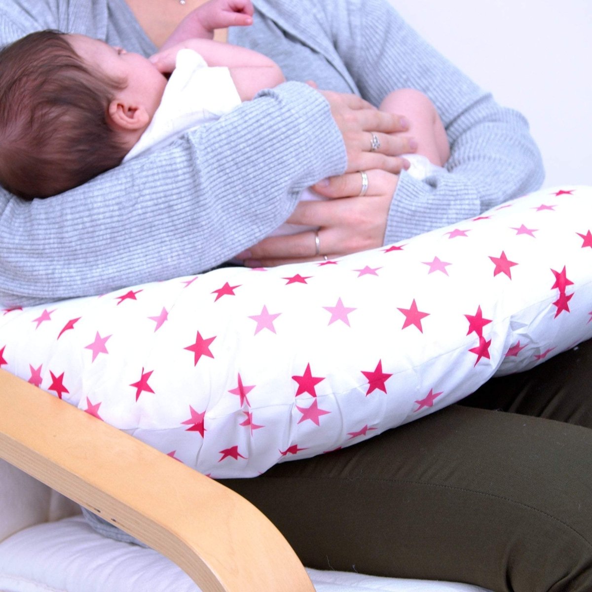 Breast Feeding Maternity Nursing Pillow - Little Star Pink