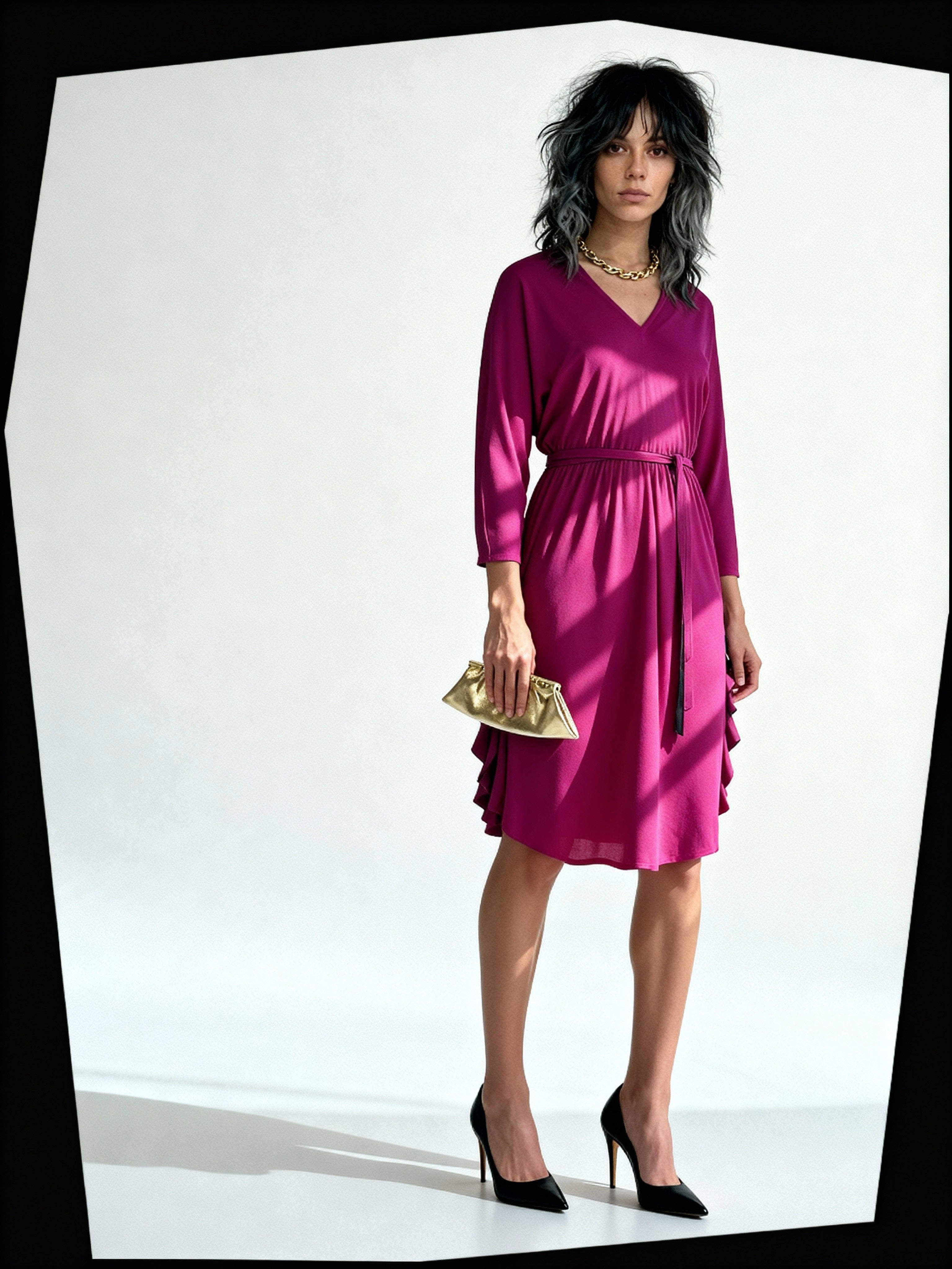 Gorgeous Late 1970's Vintage Purple Disco Dress By Radley London UK 8 - 12