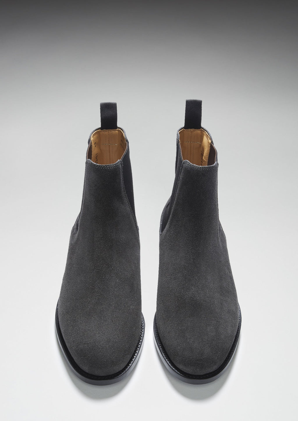 Grey Suede Chelsea Boots, Welted Leather Sole