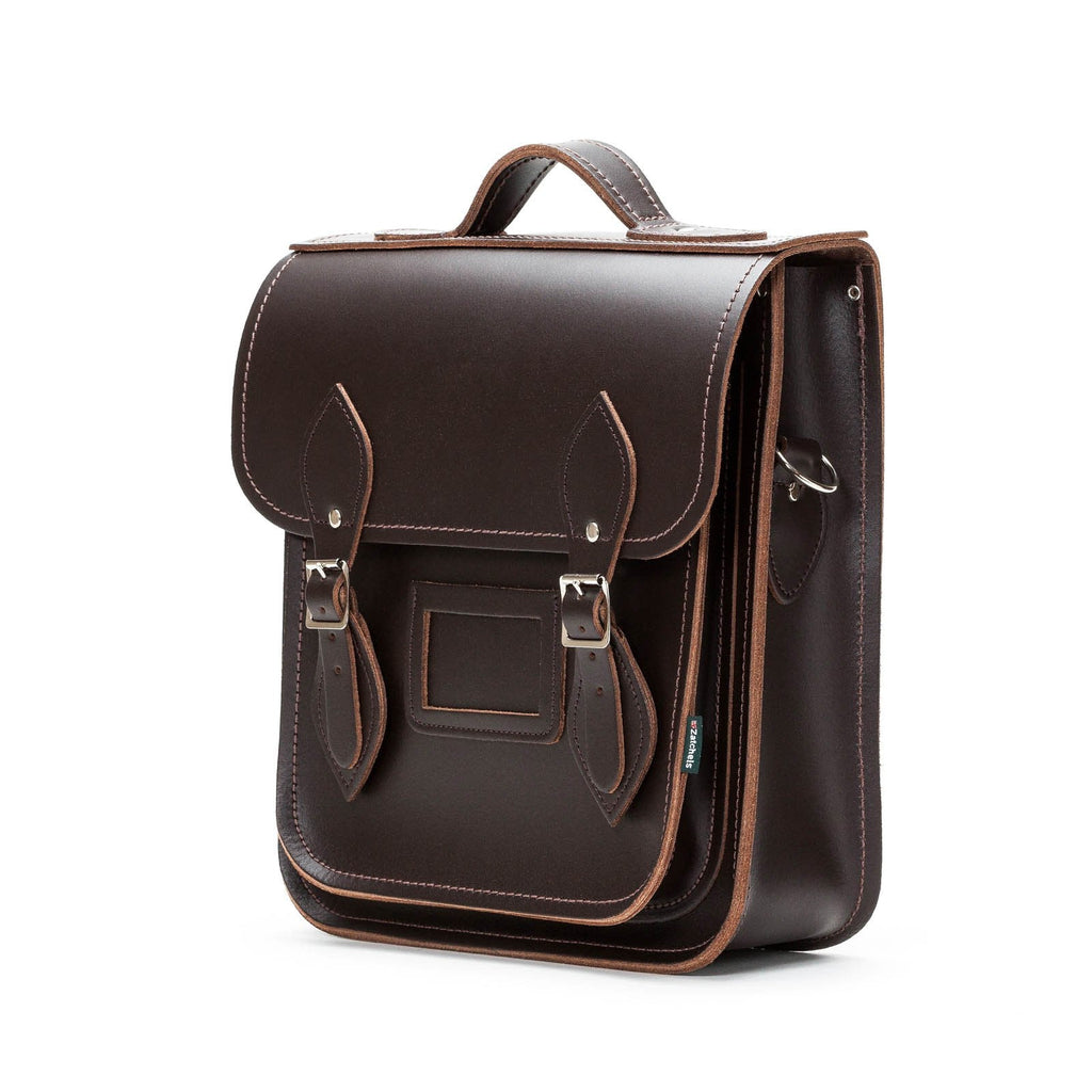 Handmade Leather City Backpack - Dark Brown