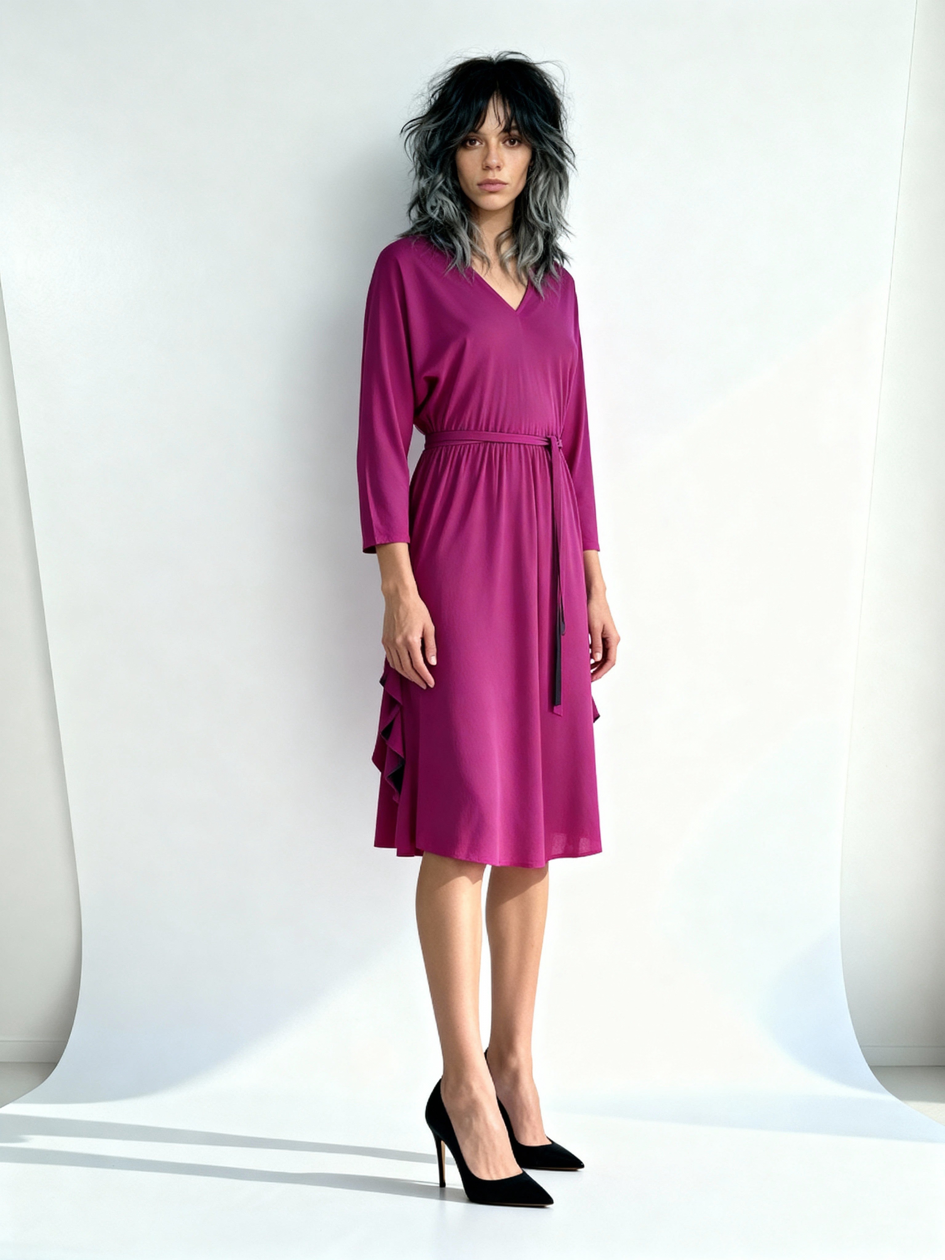 Gorgeous Late 1970's Vintage Purple Disco Dress By Radley London UK 8 - 12