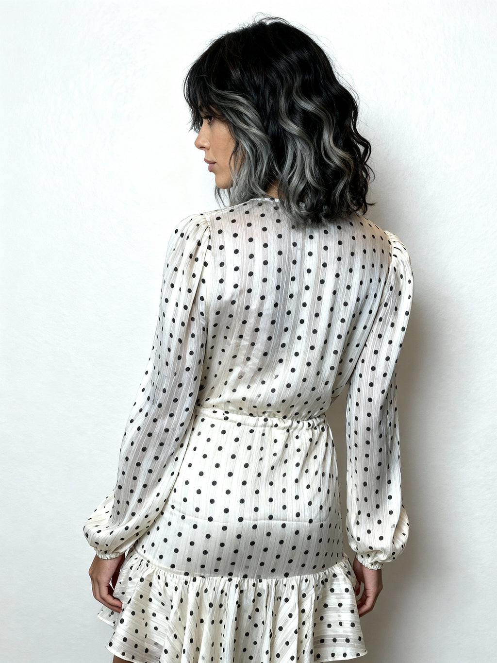 Original Preloved Shona Joy Cream Polka Dot Dress UK 10 - 14