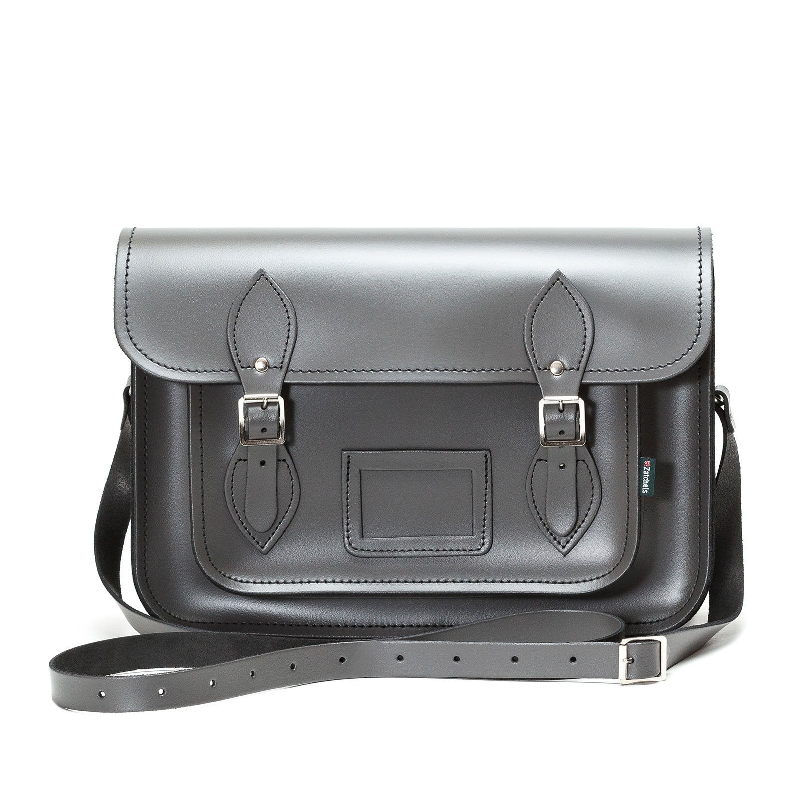Handmade Leather Satchel - Graphite