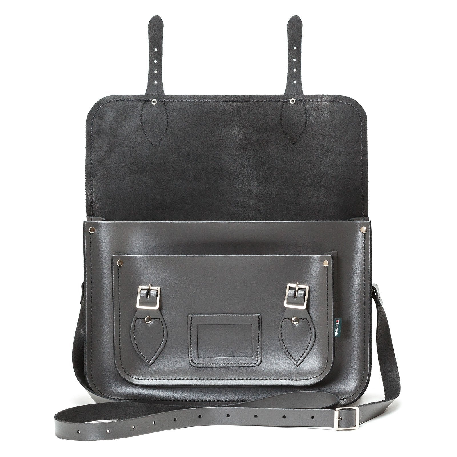 Handmade Leather Satchel - Graphite