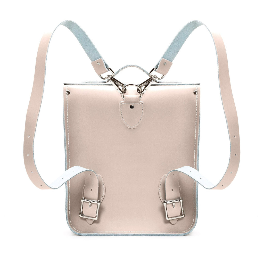 Handmade Leather City Backpack - Iced Coffee