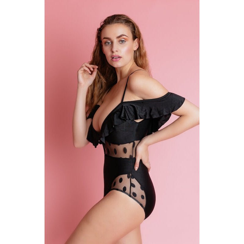 ANGUILLA  Black One Piece Swim Wear
