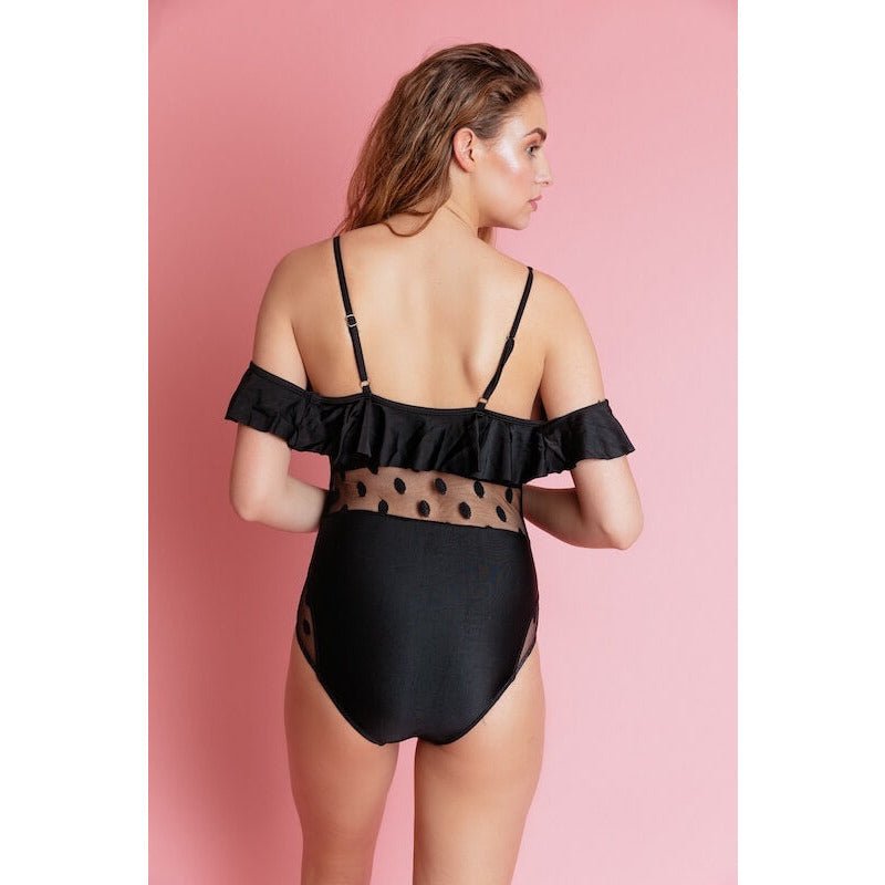 ANGUILLA  Black One Piece Swim Wear