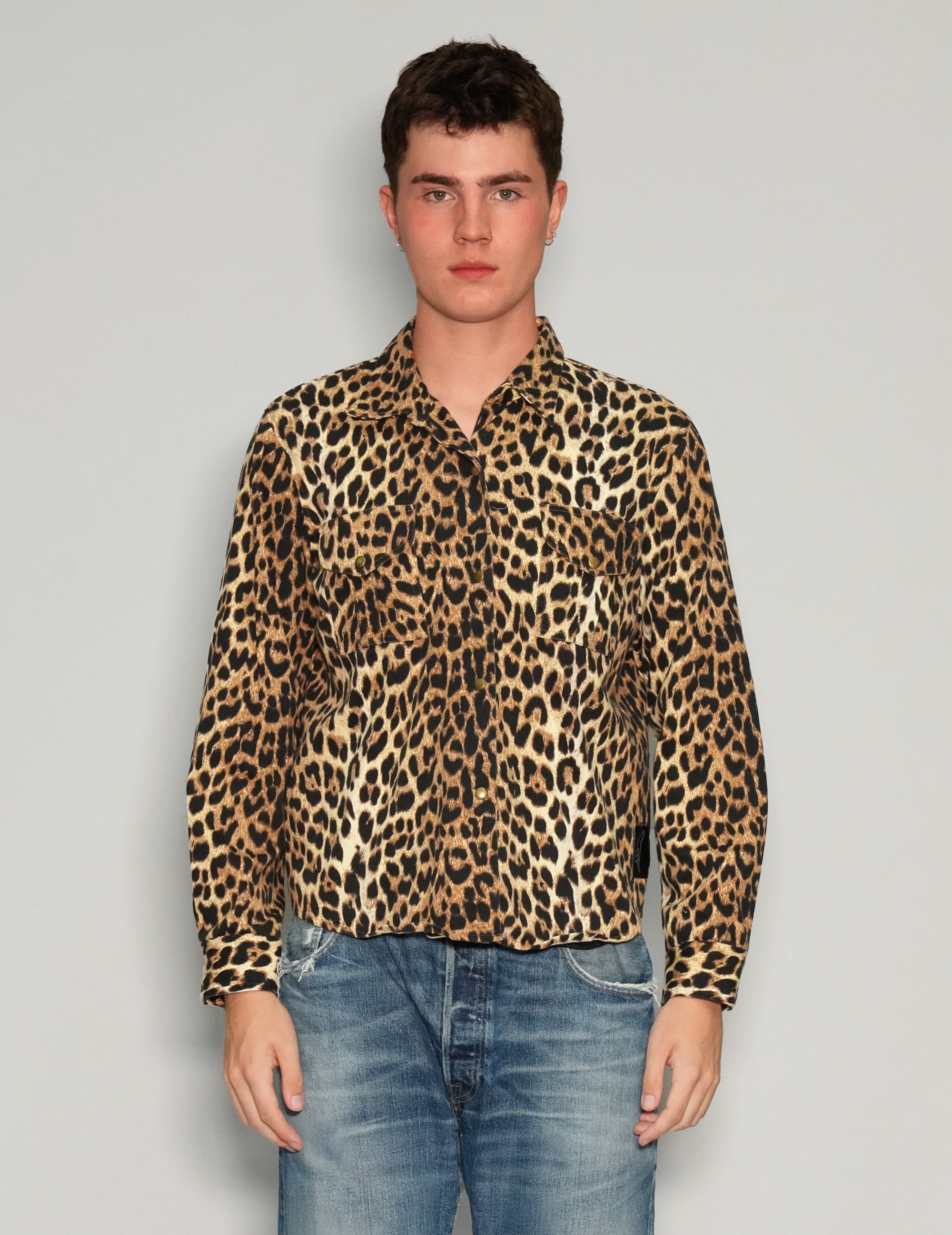 Leopard Print Party Back Shirt