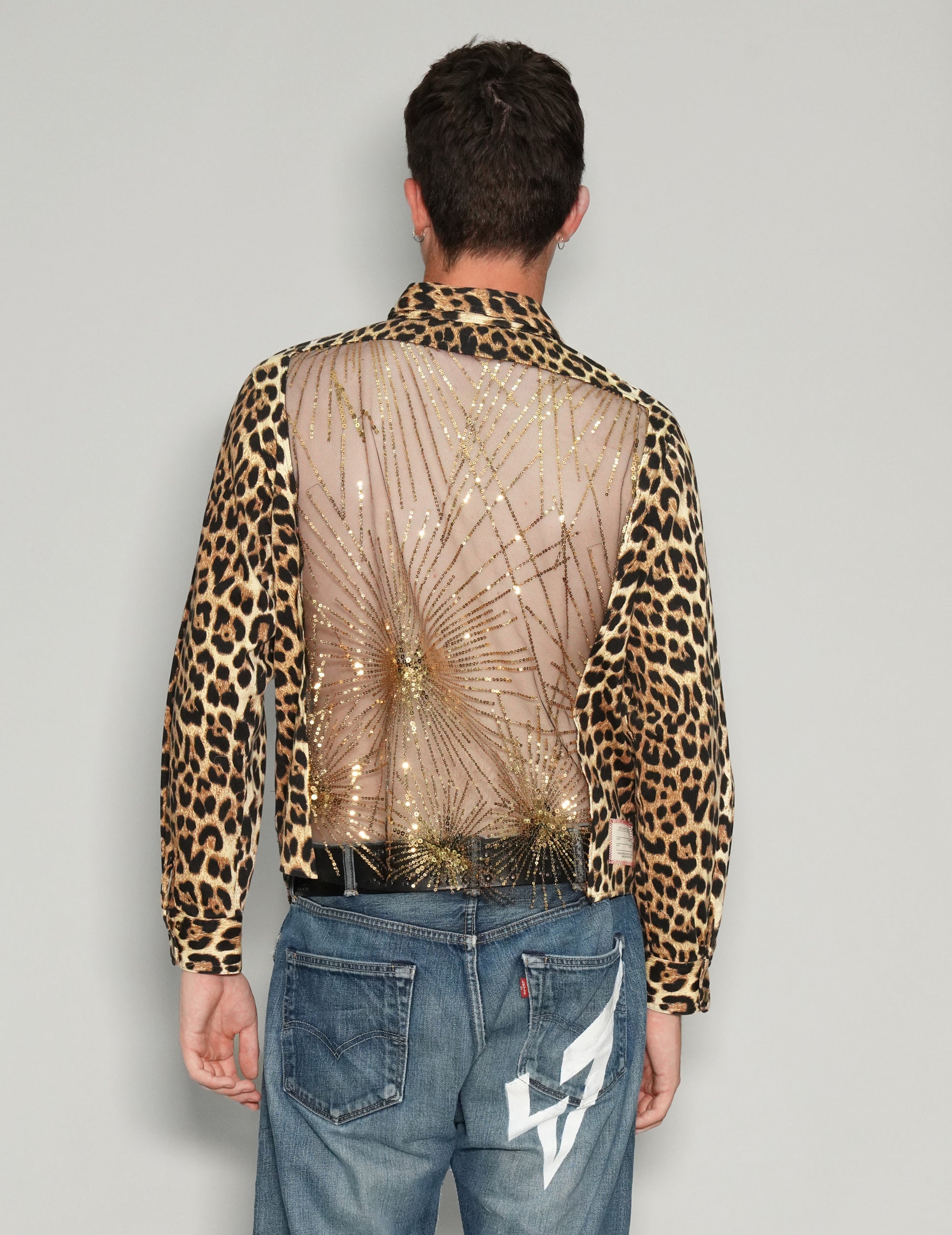 Leopard Print Party Back Shirt
