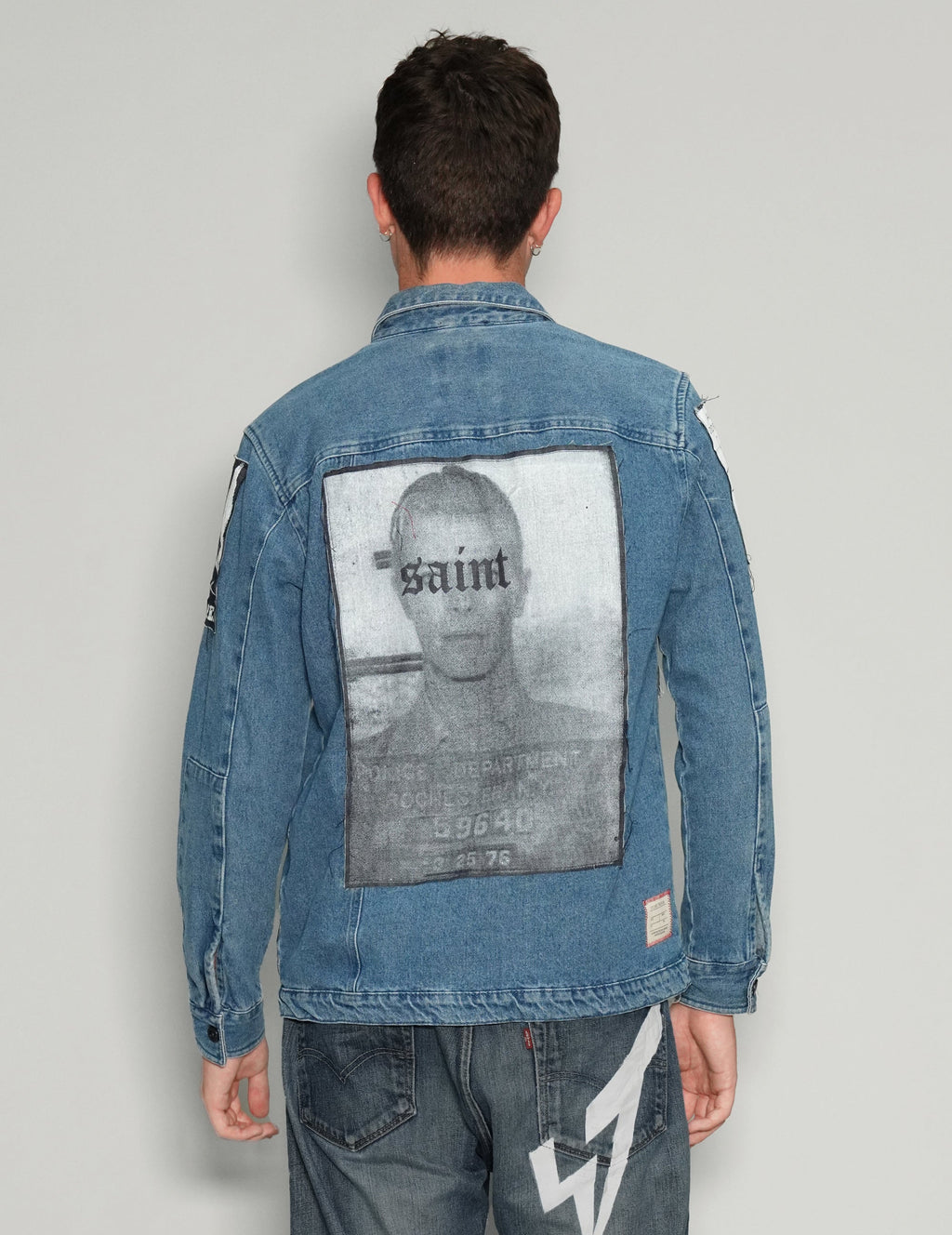 Patched Denim Overshirt