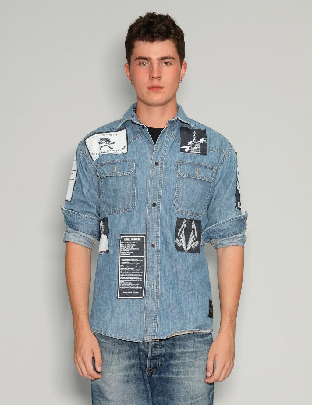 Denim Patched Shirt