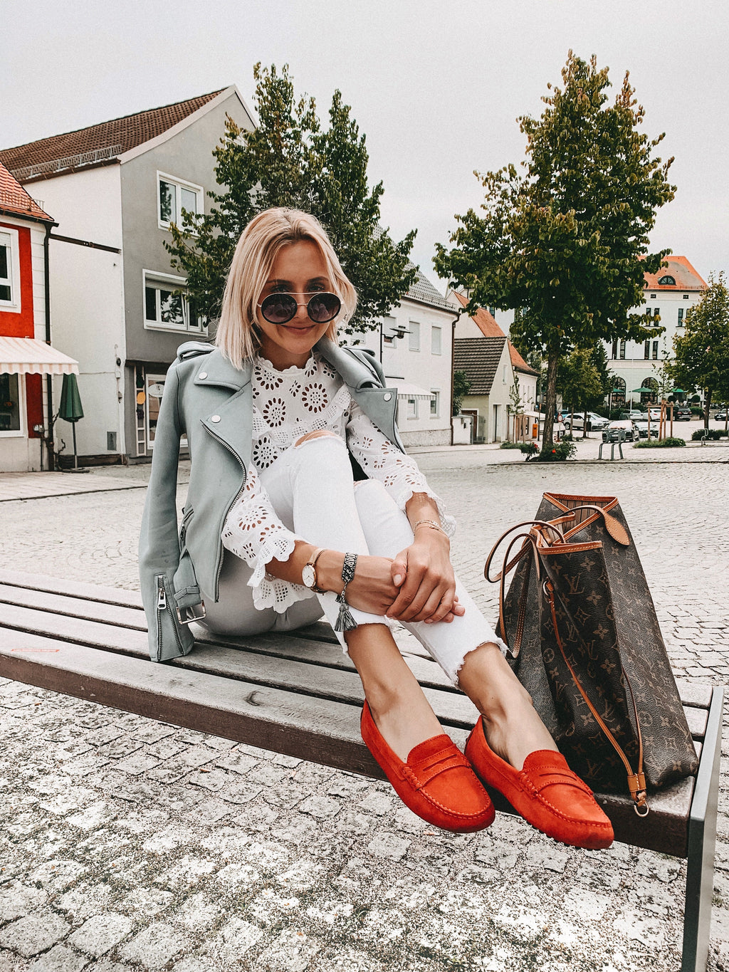 Women's Penny Driving Loafers, red suede
