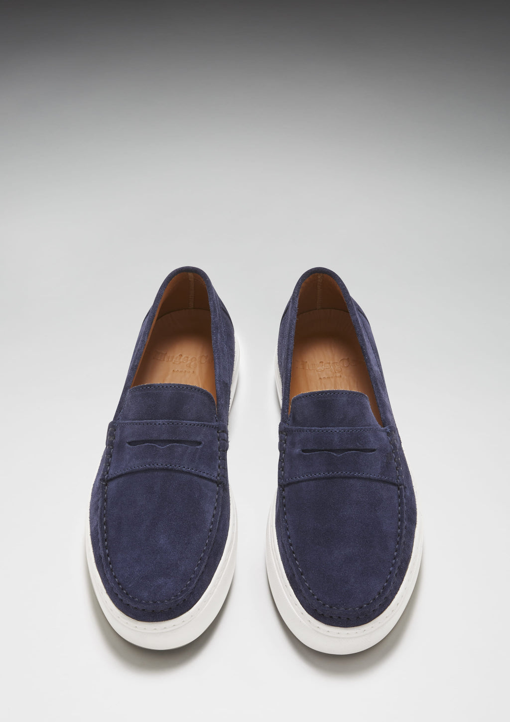 Slip-on Sneaker Loafers, navy blue suede