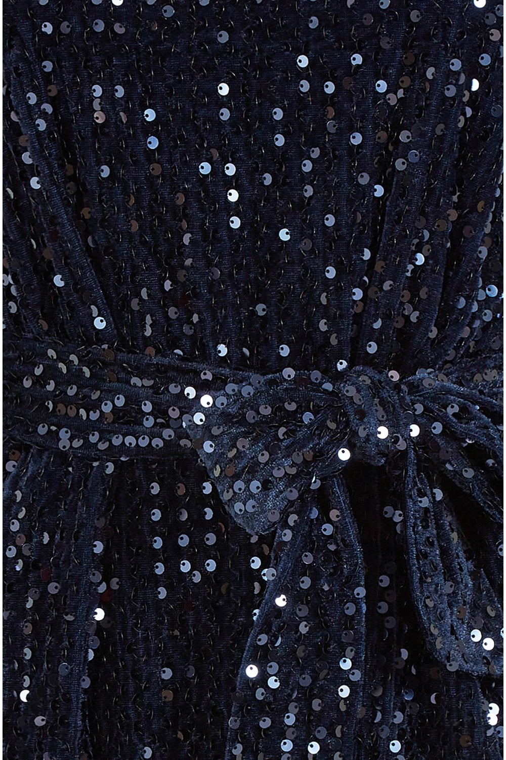 Mela Navy Sequin Smock Dress