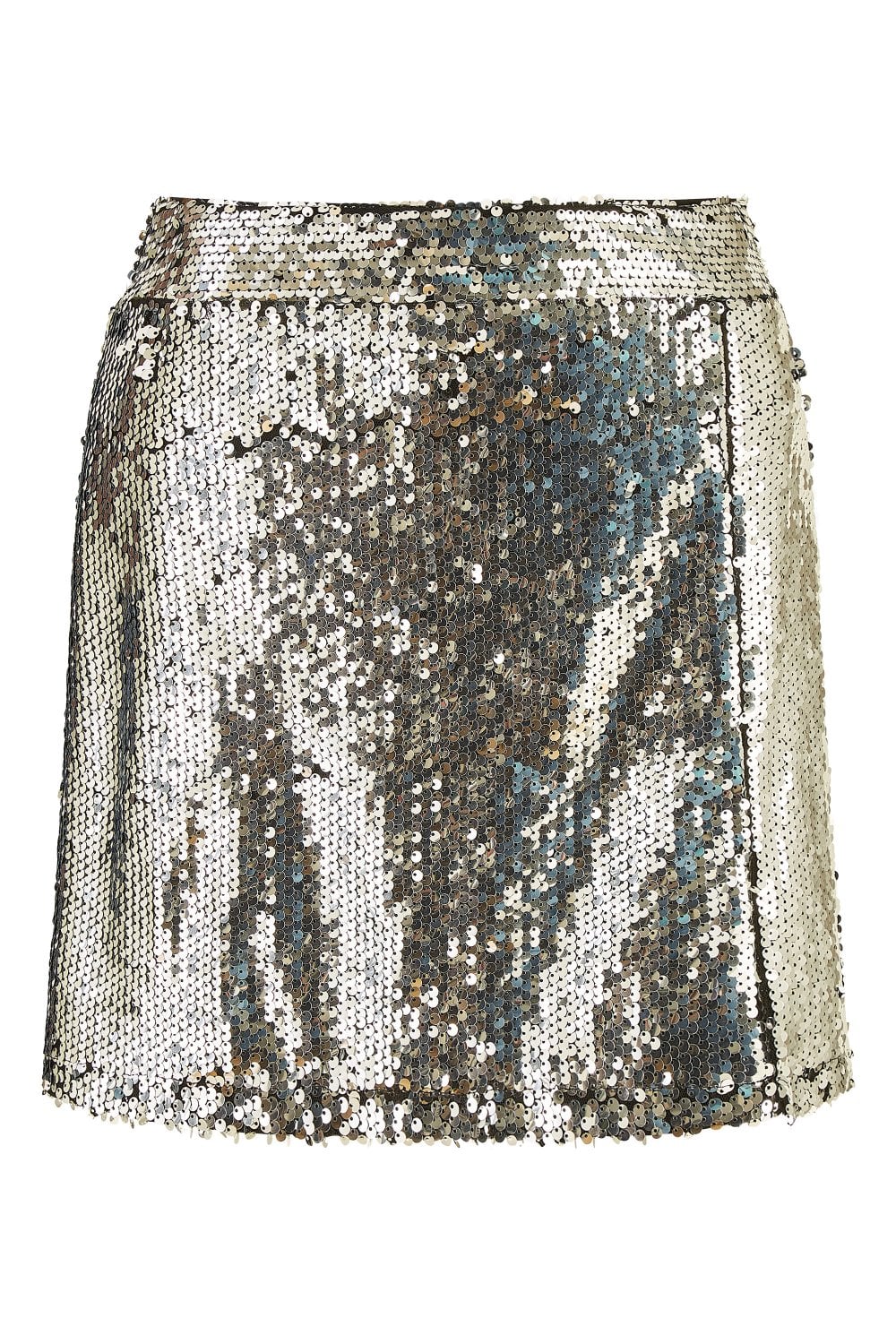 Mela Silver Sequin Mini Skirt