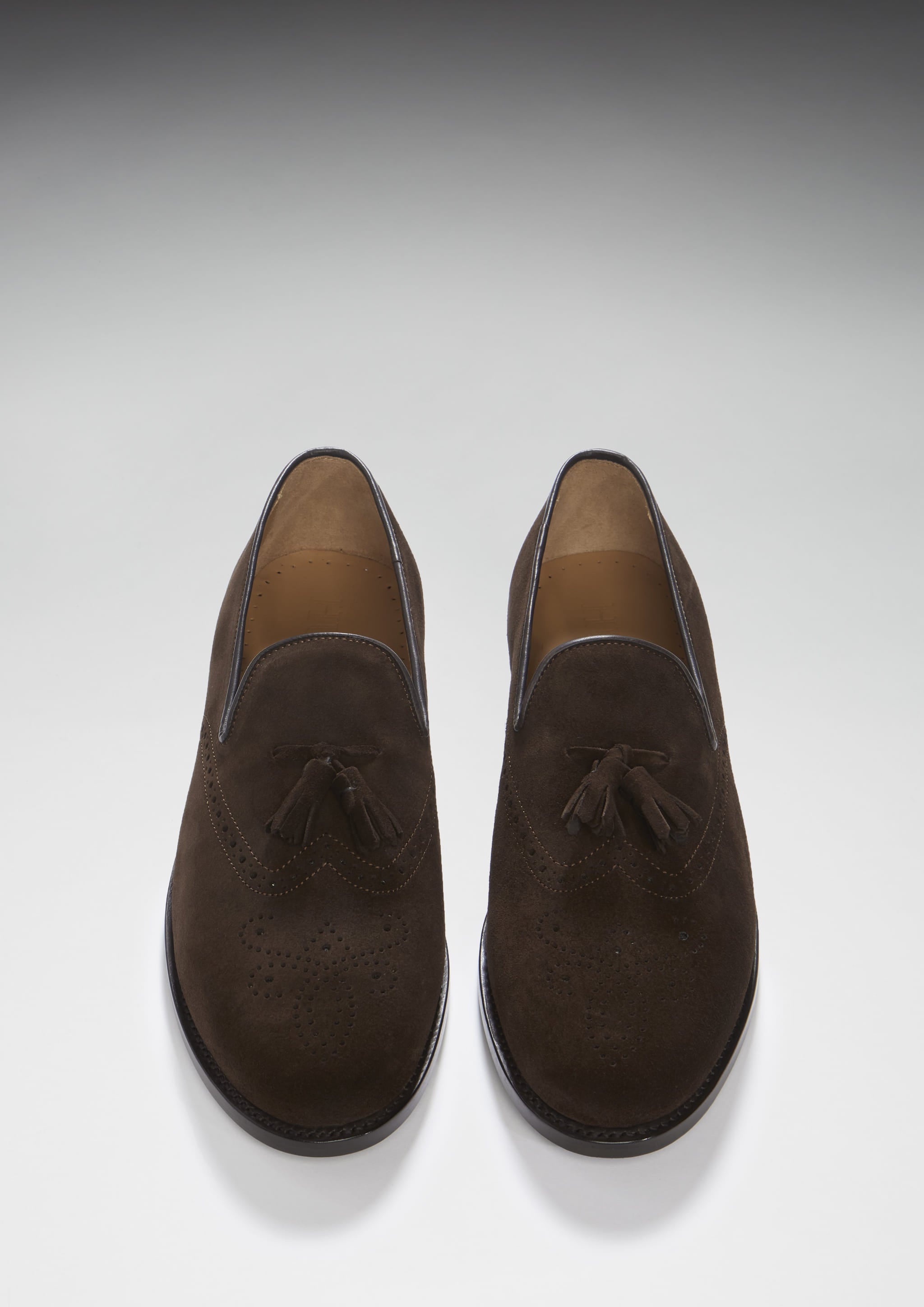 Brown Suede Tasselled Brogues, Welted Leather Sole