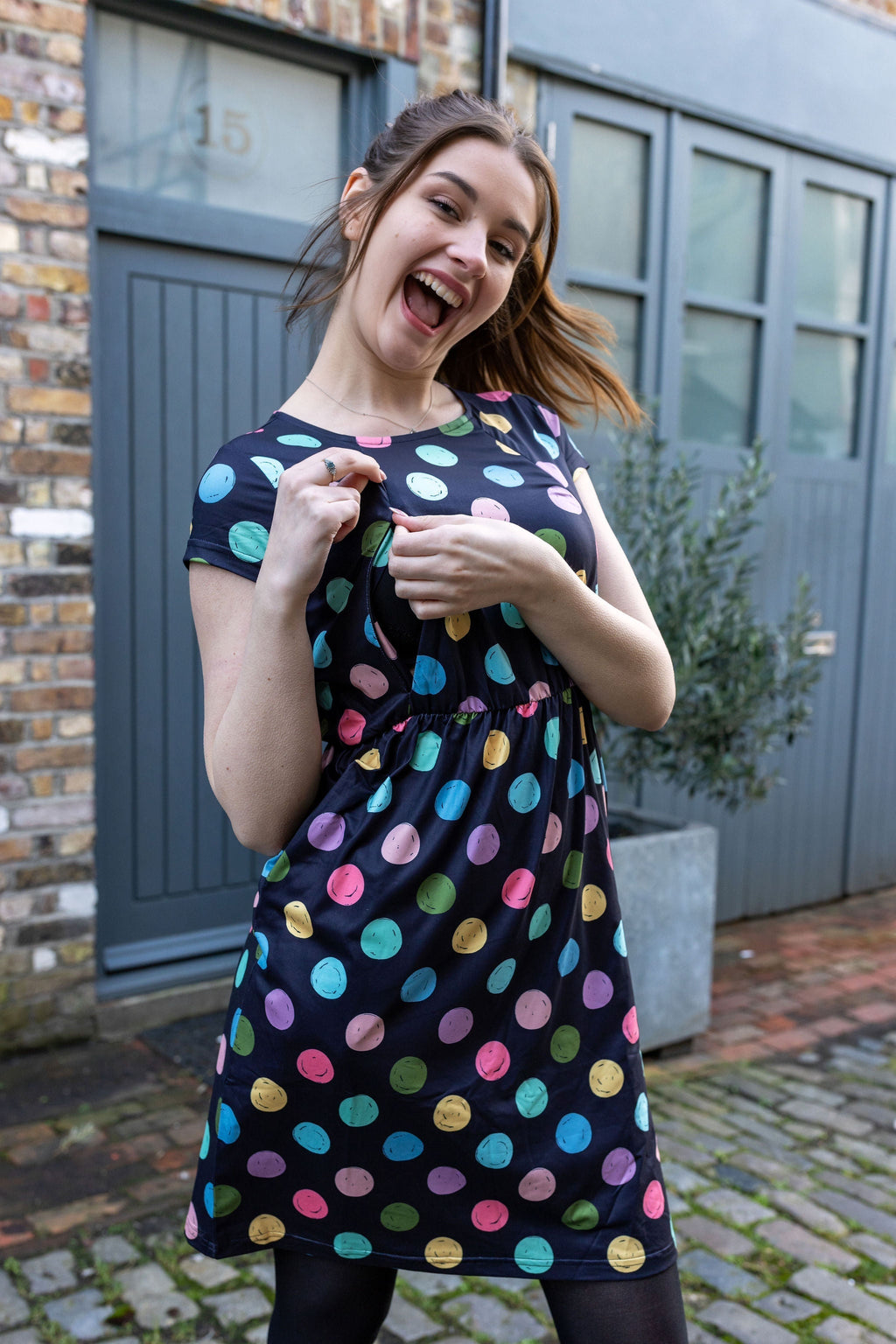 The Knee Length Breastfeeding Dress - Shona Spot