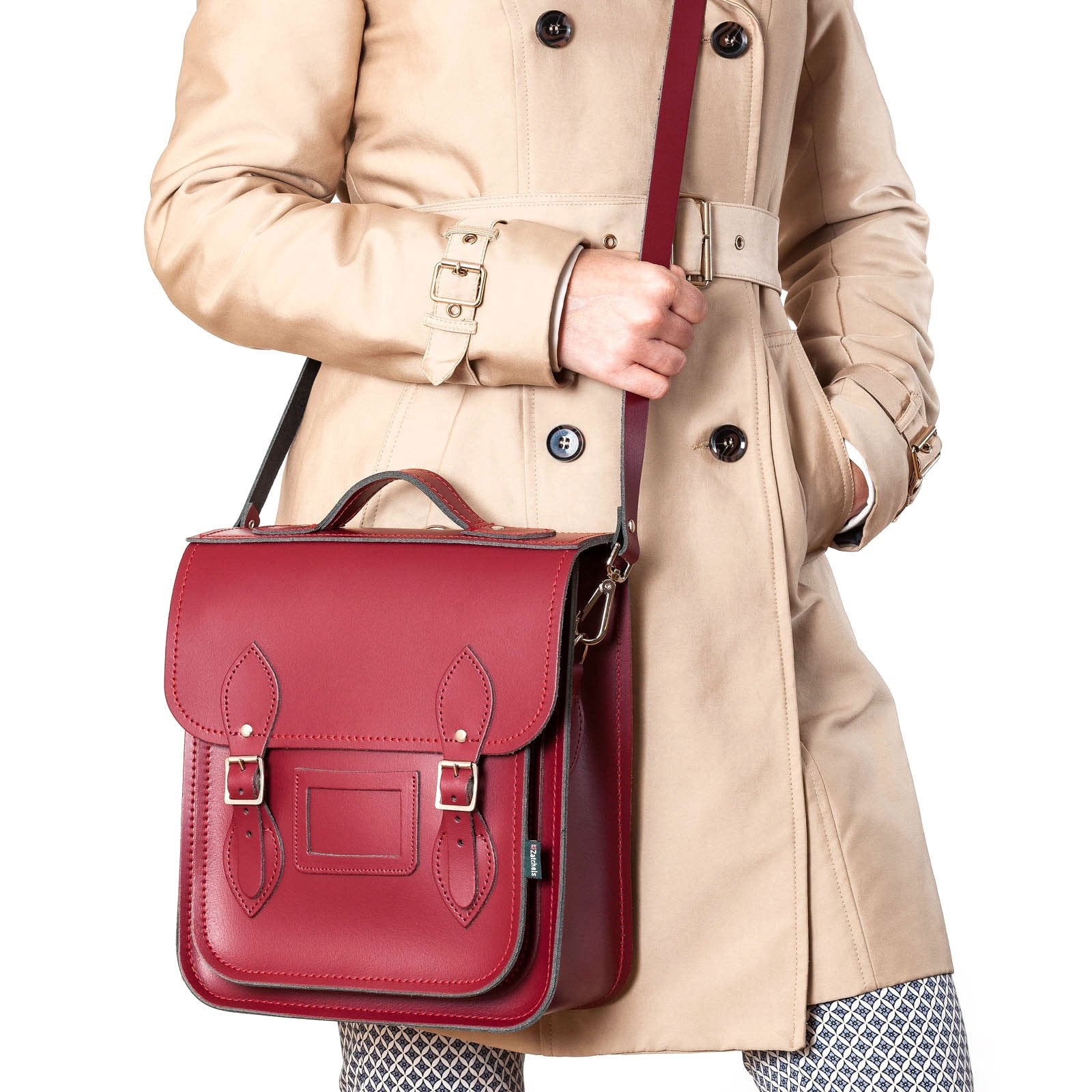 Handmade Leather City Backpack - Oxblood