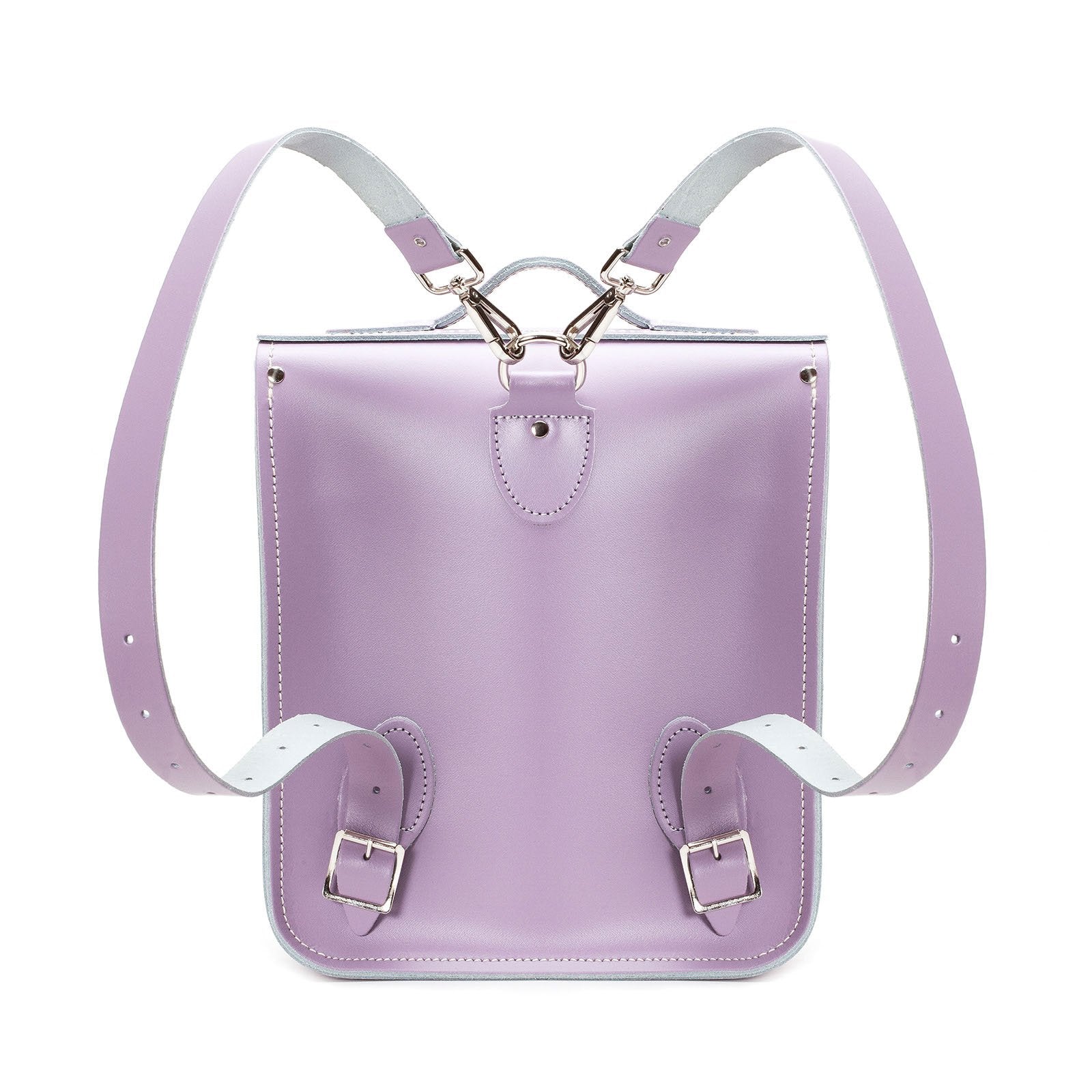 Handmade Leather City Backpack - Pastel Violet