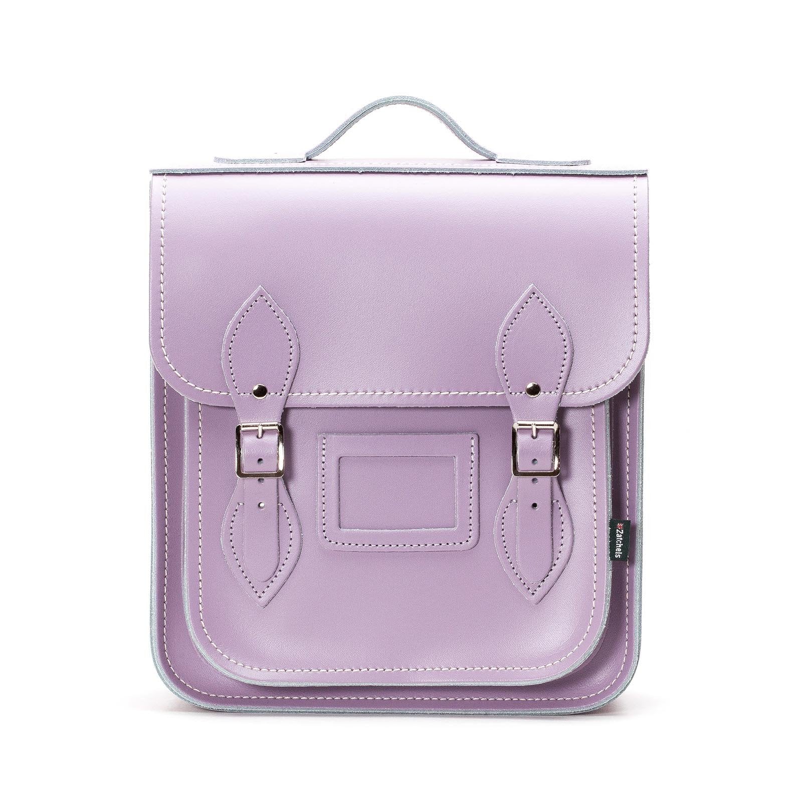 Handmade Leather City Backpack - Pastel Violet