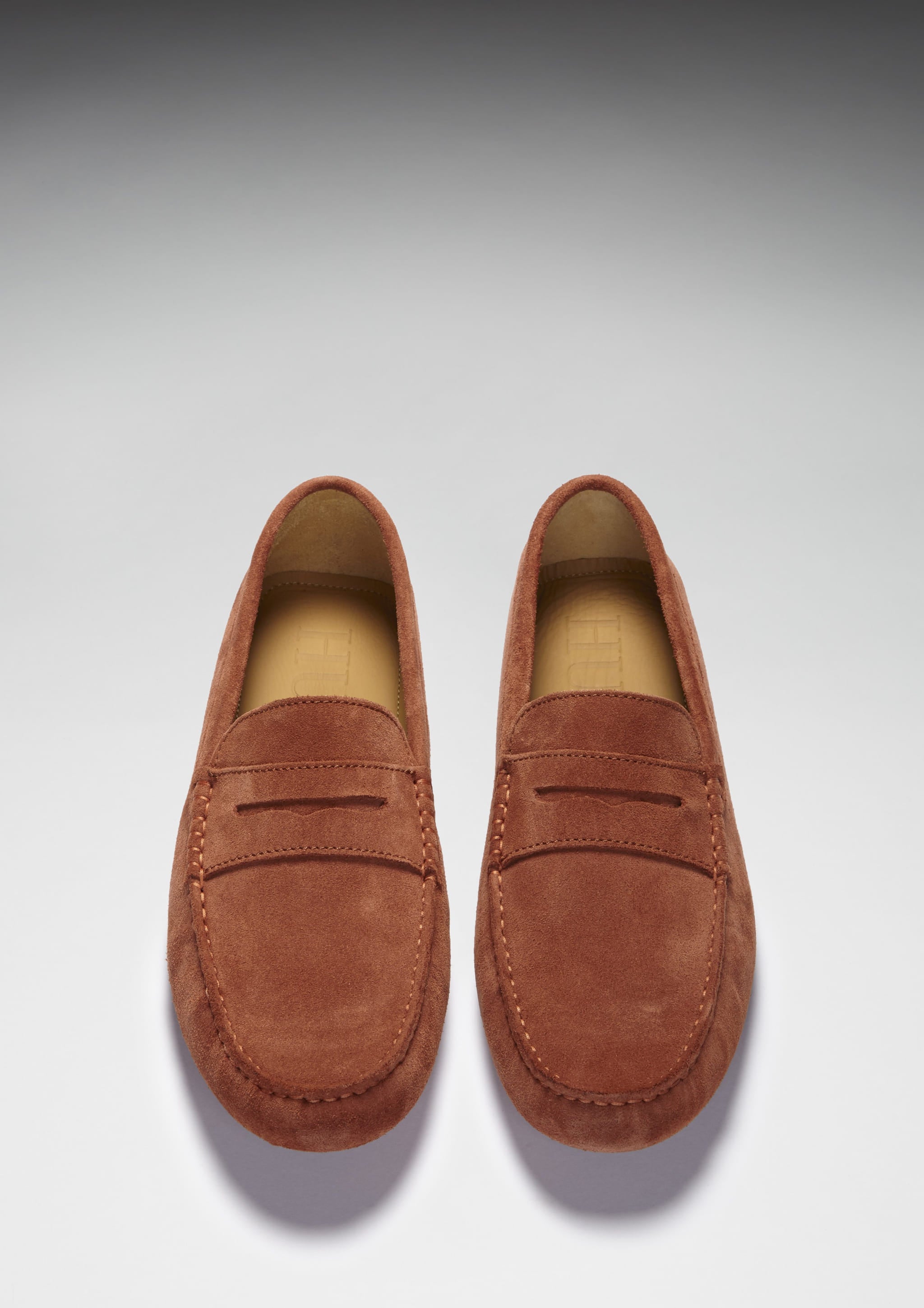 Penny Driving Loafers, rust suede