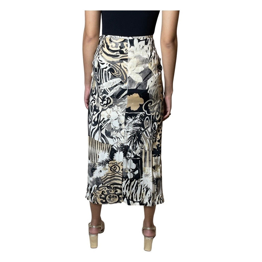 Original Vintage Betty Barclay Jungle Print Skirt UK 8 - 10