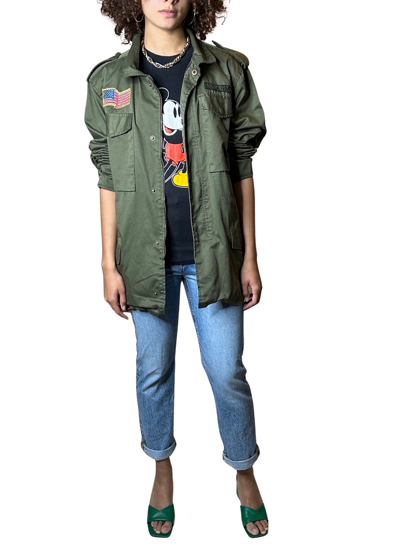 Original Vintage 1980'S Mickey Mouse Black T Shirt Uk 6 - 8