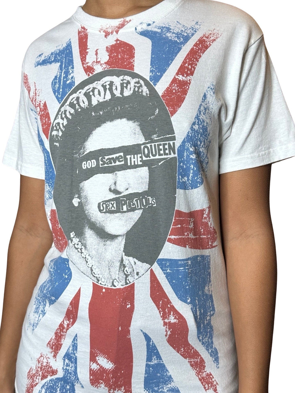 Vintage 1990's God Save The Queen - Sex Pistols Rock / Band T Shirt UK 8 - 12
