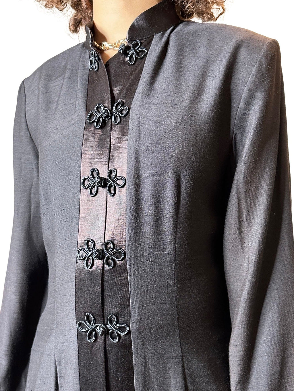 1990's Vintage Original Brown Oriental Coat / Jacket UK 8 - 14