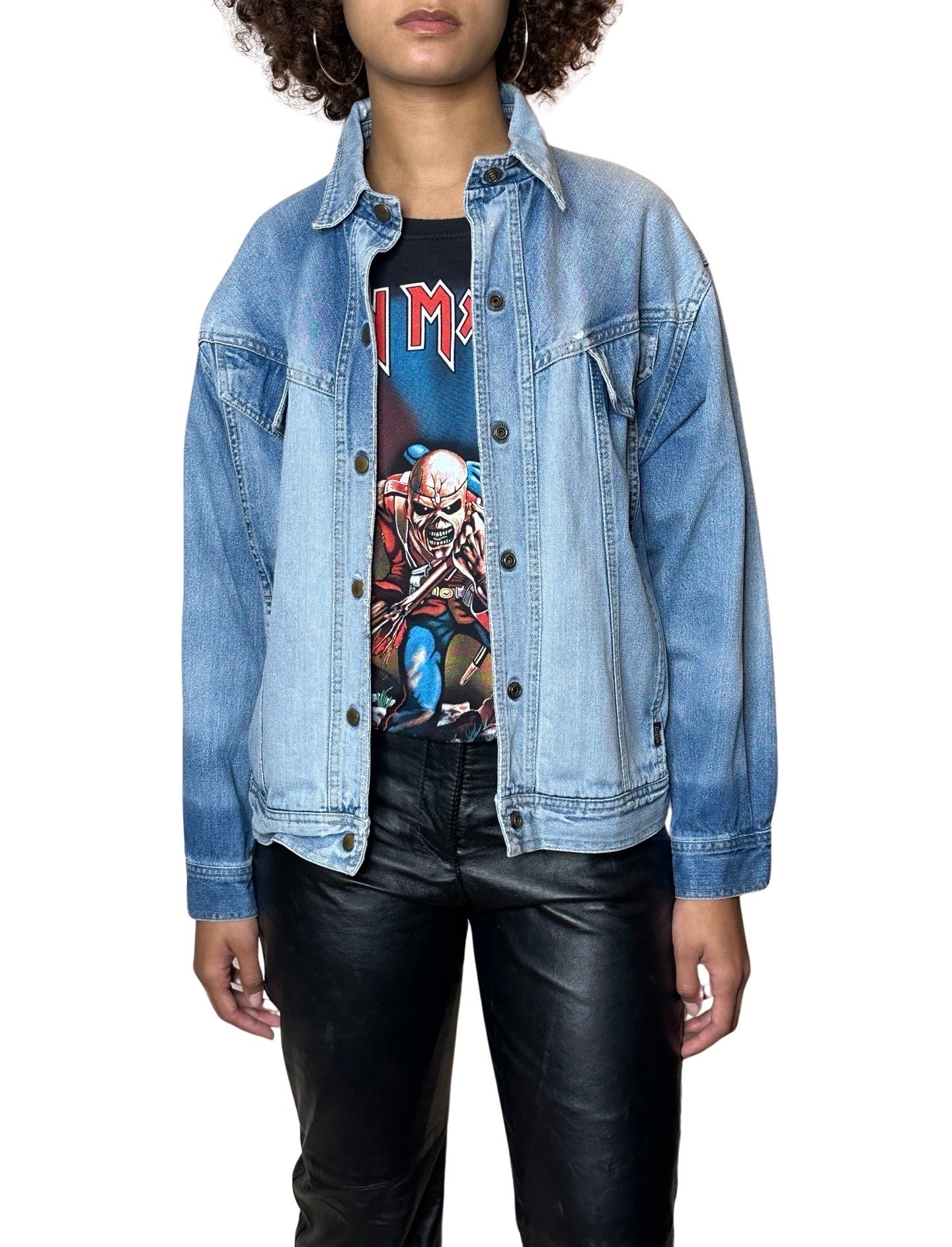 Rare Original Vintage 1980's Biba Blue Denim Jacket UK 8 - 14