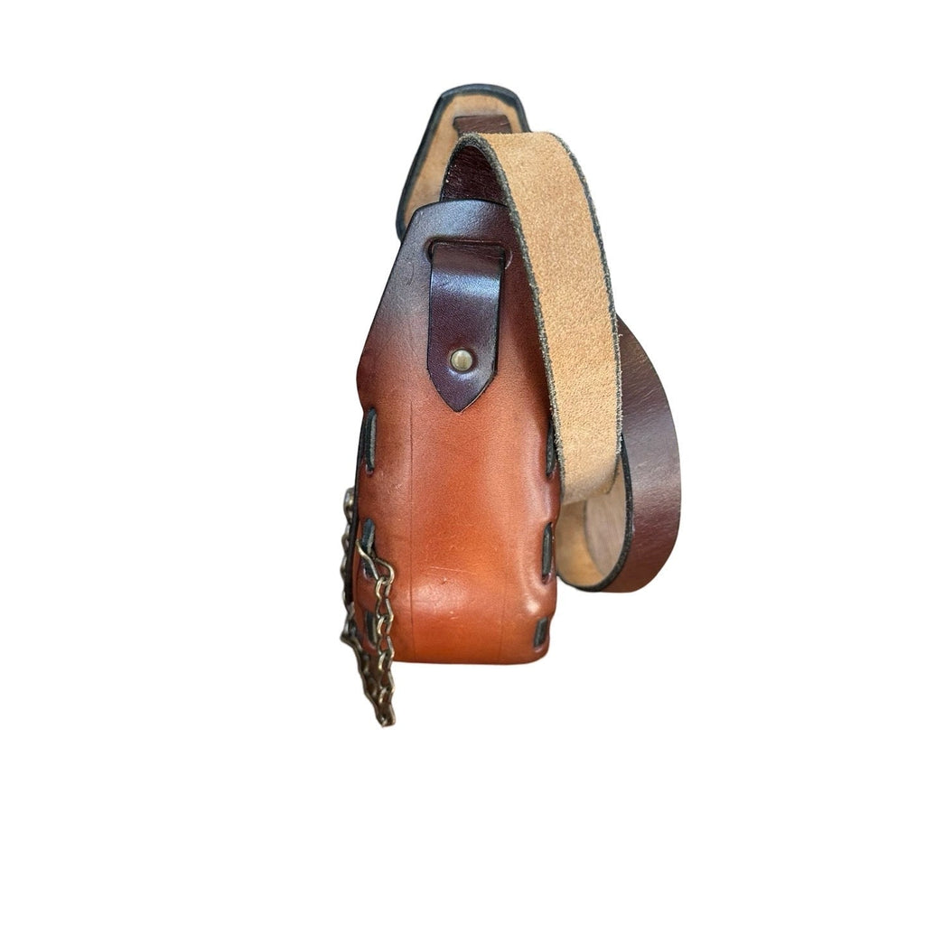 Original Vintage 1970's Brown Floral Tooled Leather Bag