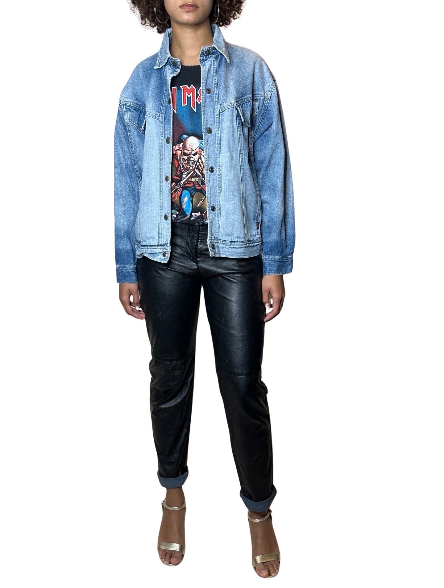 Rare Original Vintage 1980's Biba Blue Denim Jacket UK 8 - 14